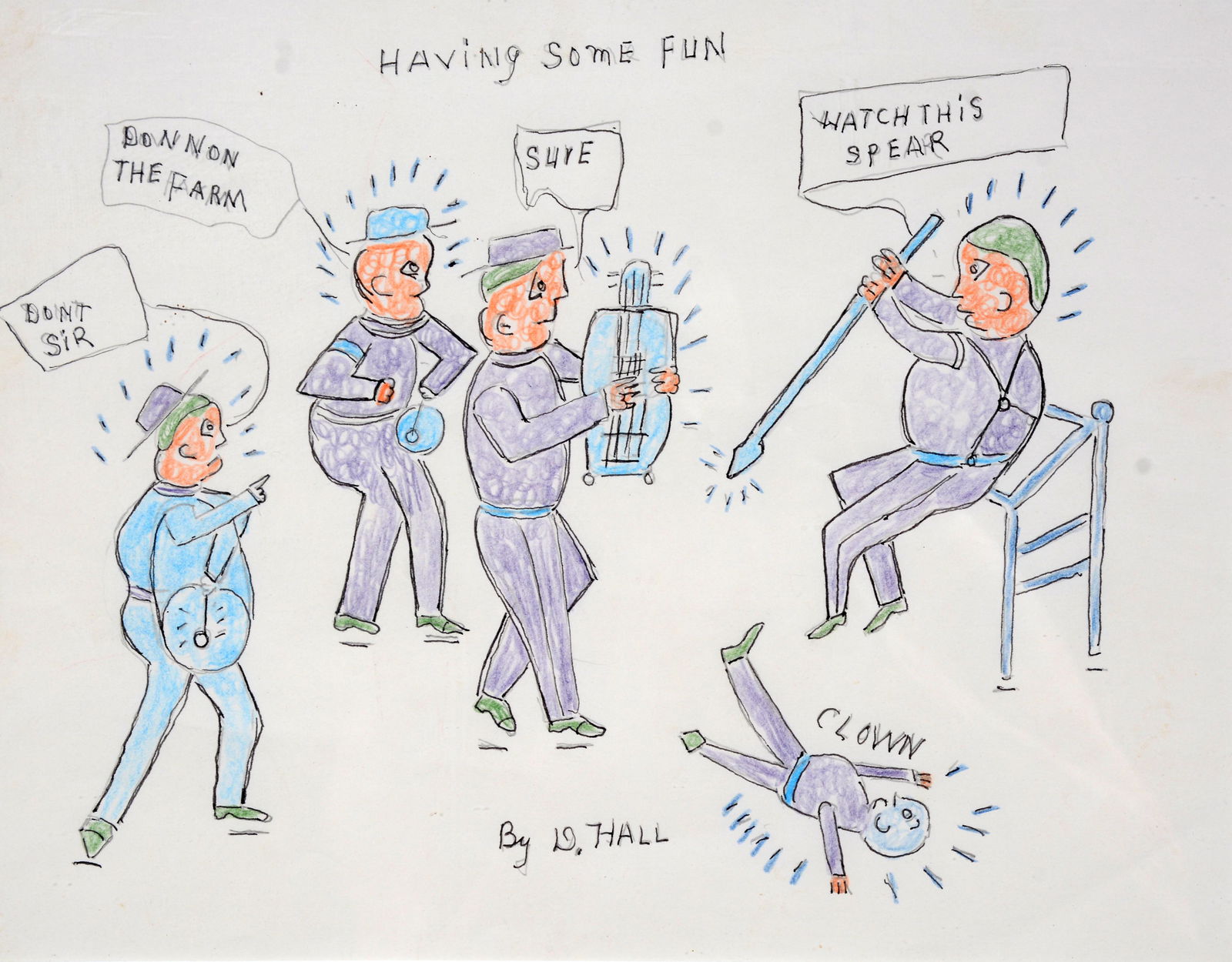 Dilmus Hall. Having Some Fun. (1 of 4)