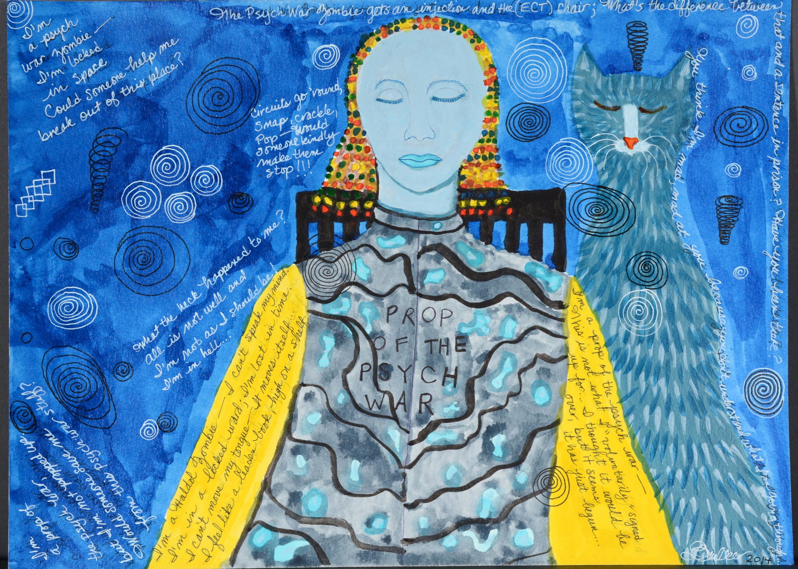 Laura Ann Walker. Holdol Highs; Holdol Blues.: Laura Ann Walker. Holdol Highs; Holdol Blues. 2014. Signed, dated and titled. HAI Queens, NY. Watercolor, ink, pencil on paper. Excellent condition. 15"w x 11"h. Est. $200-300. Ship: $35