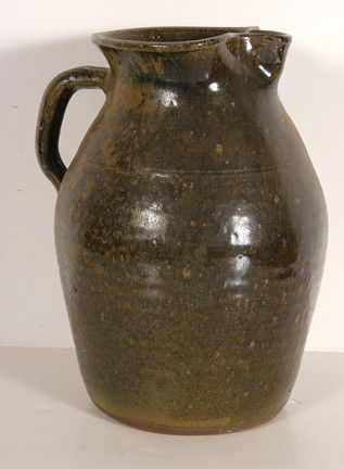 Lanier Meaders Large Pitcher.: c. mid 1970's. Signed. 10.5"h. Mint condition. Est. $200-400. Ship: $45