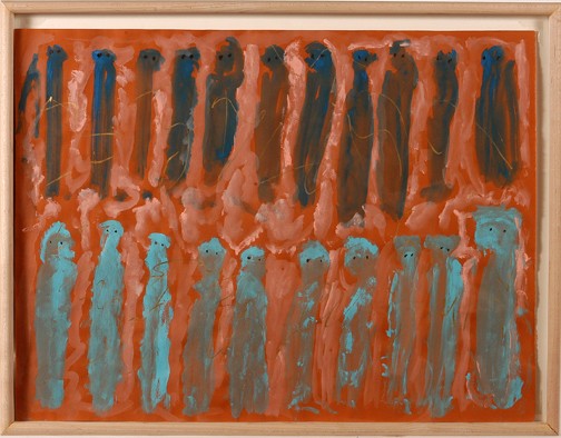 J.B. Murry Strong Spirits.: Watercolor and marker on paper. Excellent condition. Image is 25" x 19". Frame is 27" x 21". Est. $2,000-3,000. Ship: $45