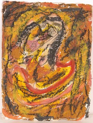 Thornton Dial Posing Movie Star.: Paint on paper. Signed and dated, 1993. 9.5" x 12.5". Est. $400-600. Ship: $20