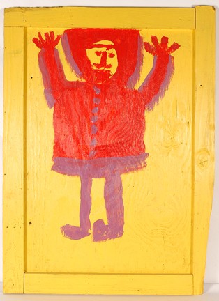 Mary T. Smith Red & Purple Figure.: Red & Purple Figure With Outstretched Arms. Paint on board. Excellent condition. 35" x 48". Est. $800-1,200. Ship: $150