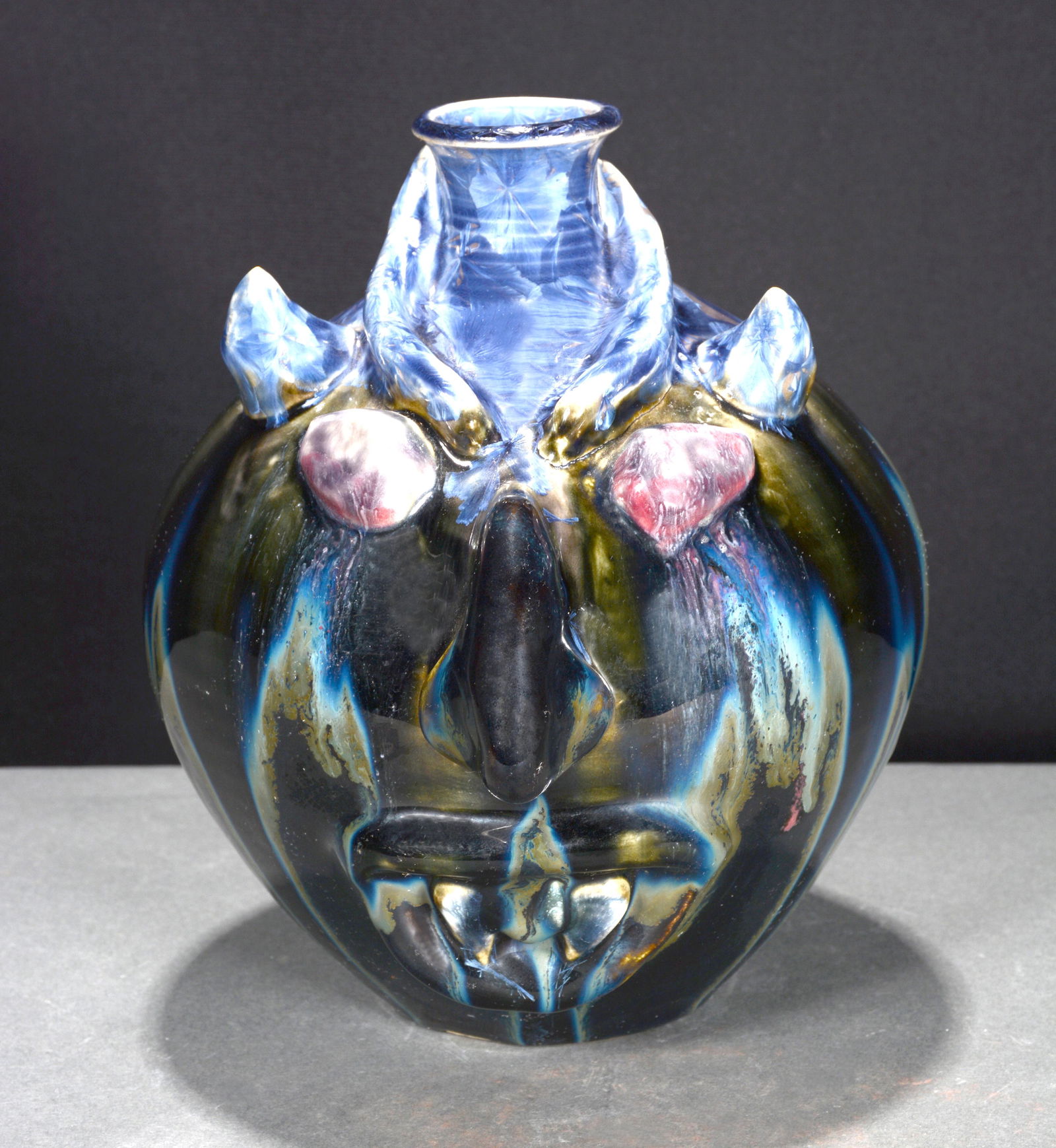 Phil Morgan. Crystalline Glazed Devil Jug. (1 of 6)