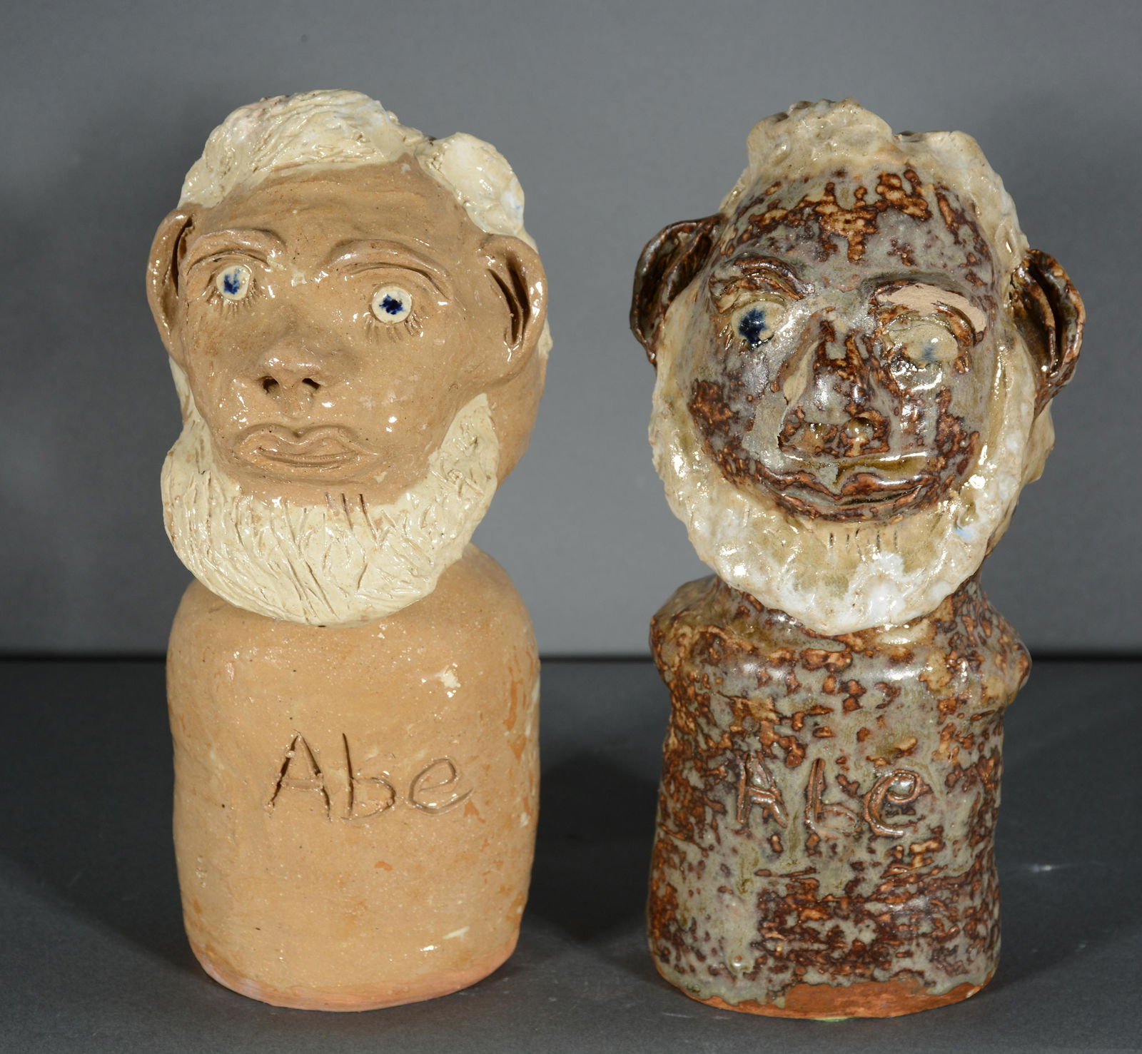 Marie Rogers. Pair Of Abe Lincoln Busts. (1 of 3)