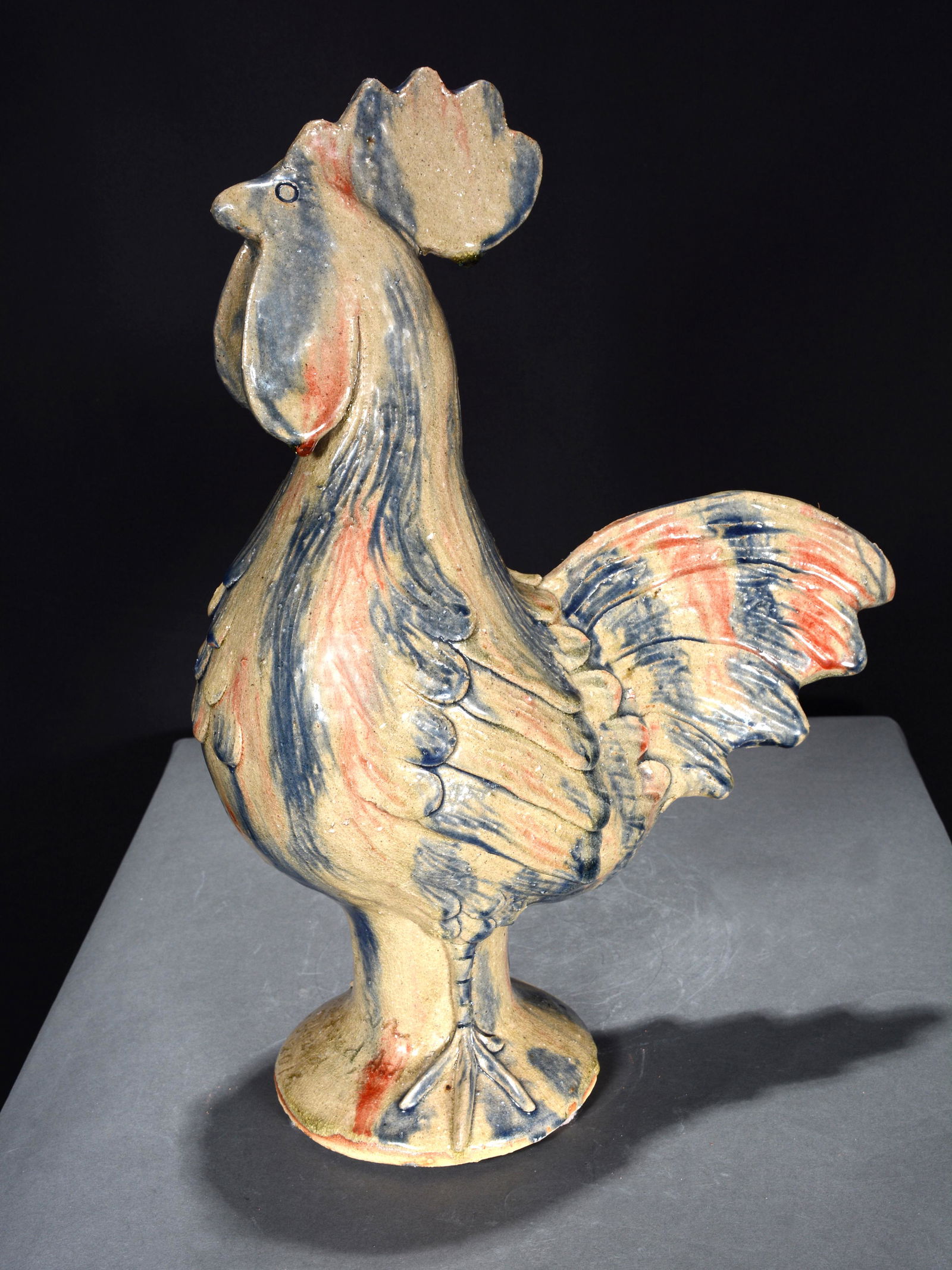 Clint Alderman. Red, White & Blue Glazed Rooster. (1 of 4)