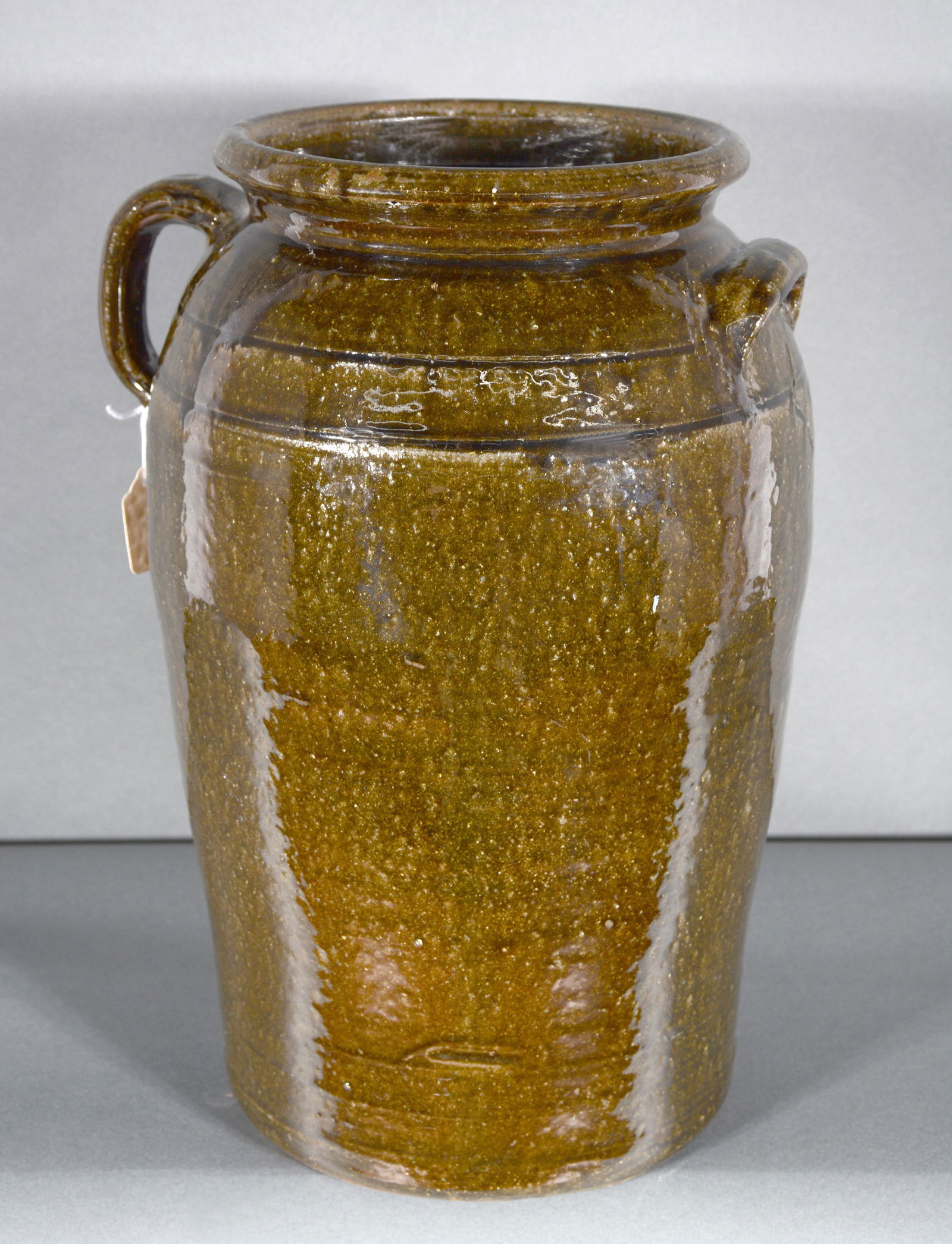 Lanier Meaders. High Glaze Four Gallon Churn. (1 of 3)