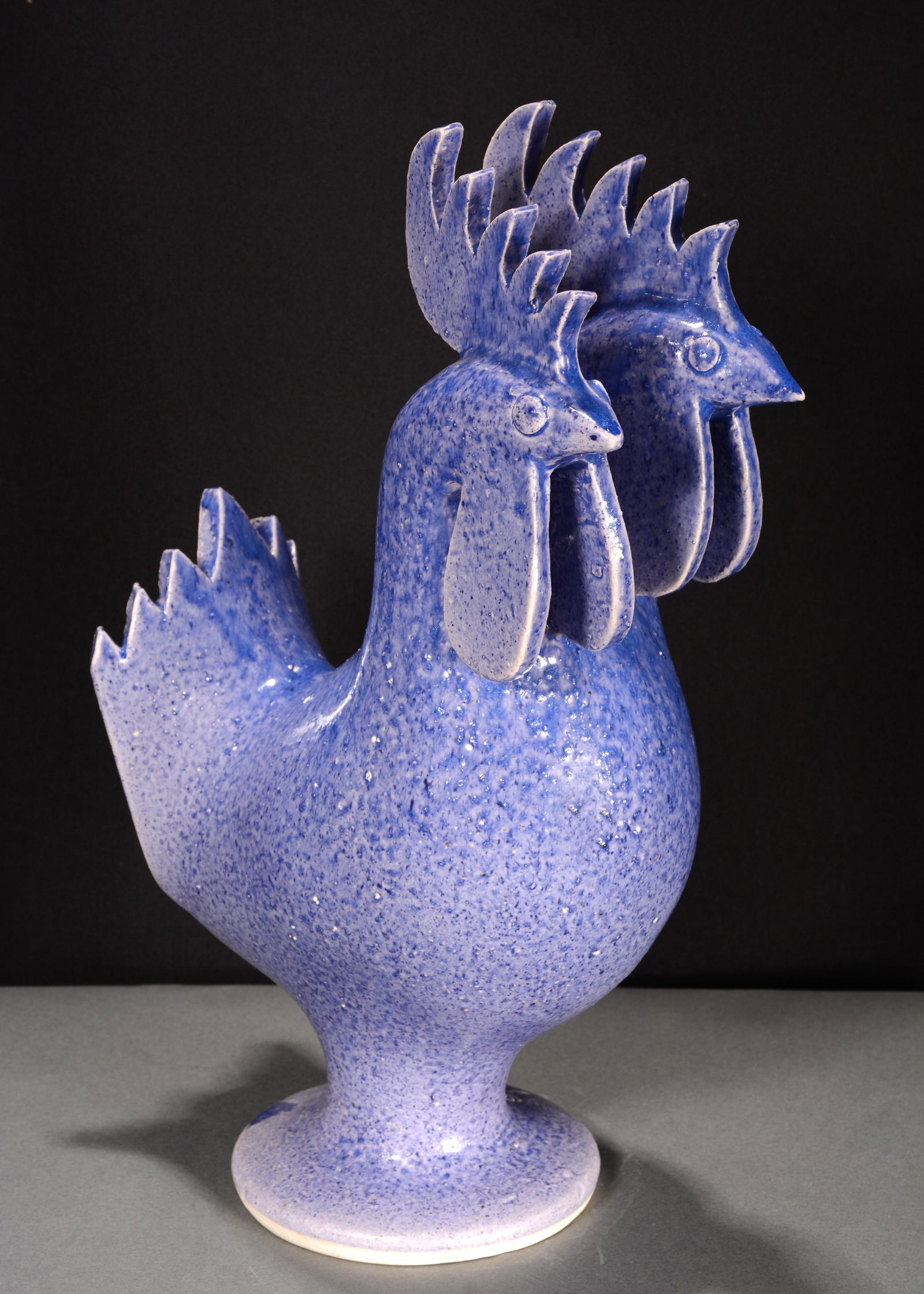 David Meaders. Speckled Blue Two-Headed Rooster. (1 of 7)