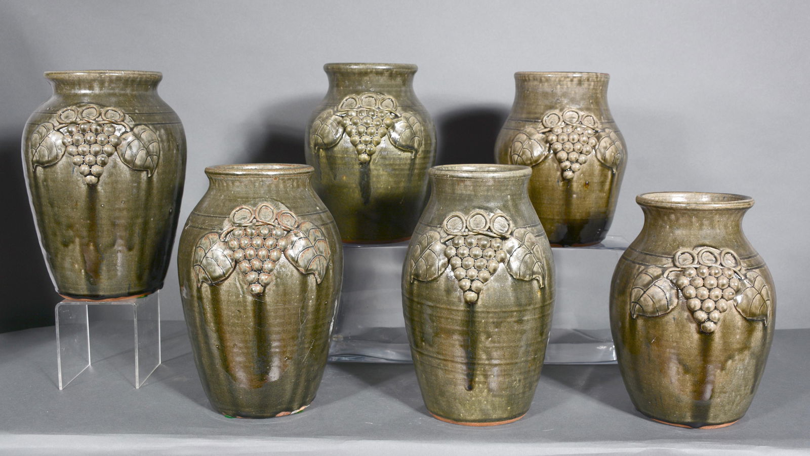 John Meaders. Six Decorated Jars. (1 of 4)