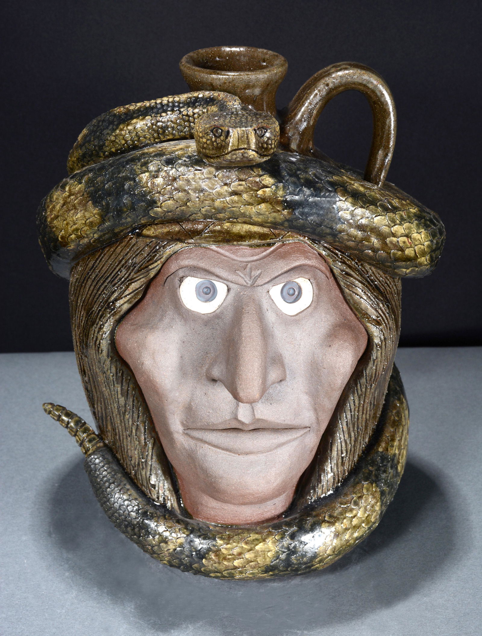 M.& M. Crocker. #9 Indian Prince Face Jug with (1 of 6)