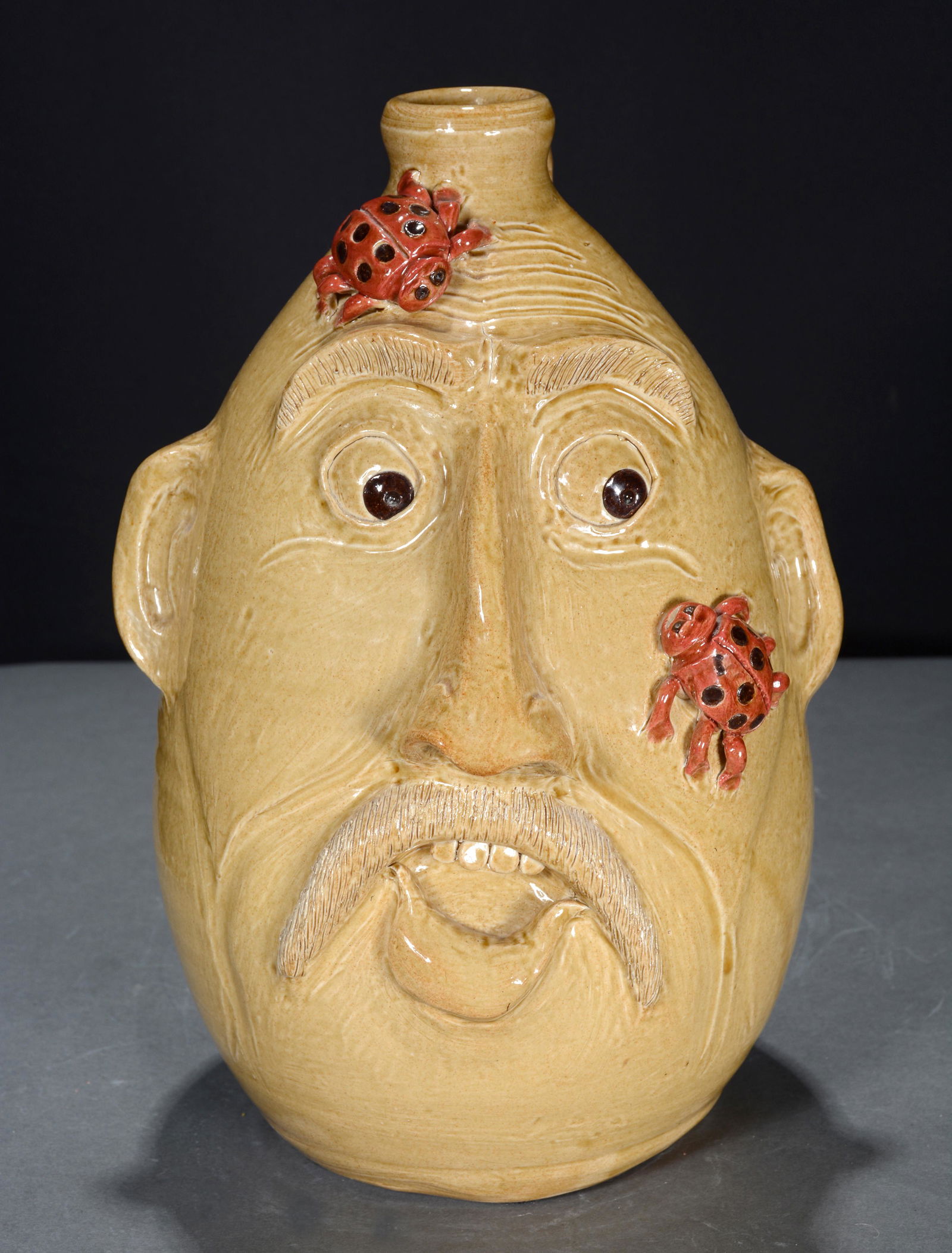 Dwayne Crocker. #1 Lady Bug Face Jug. (1 of 4)