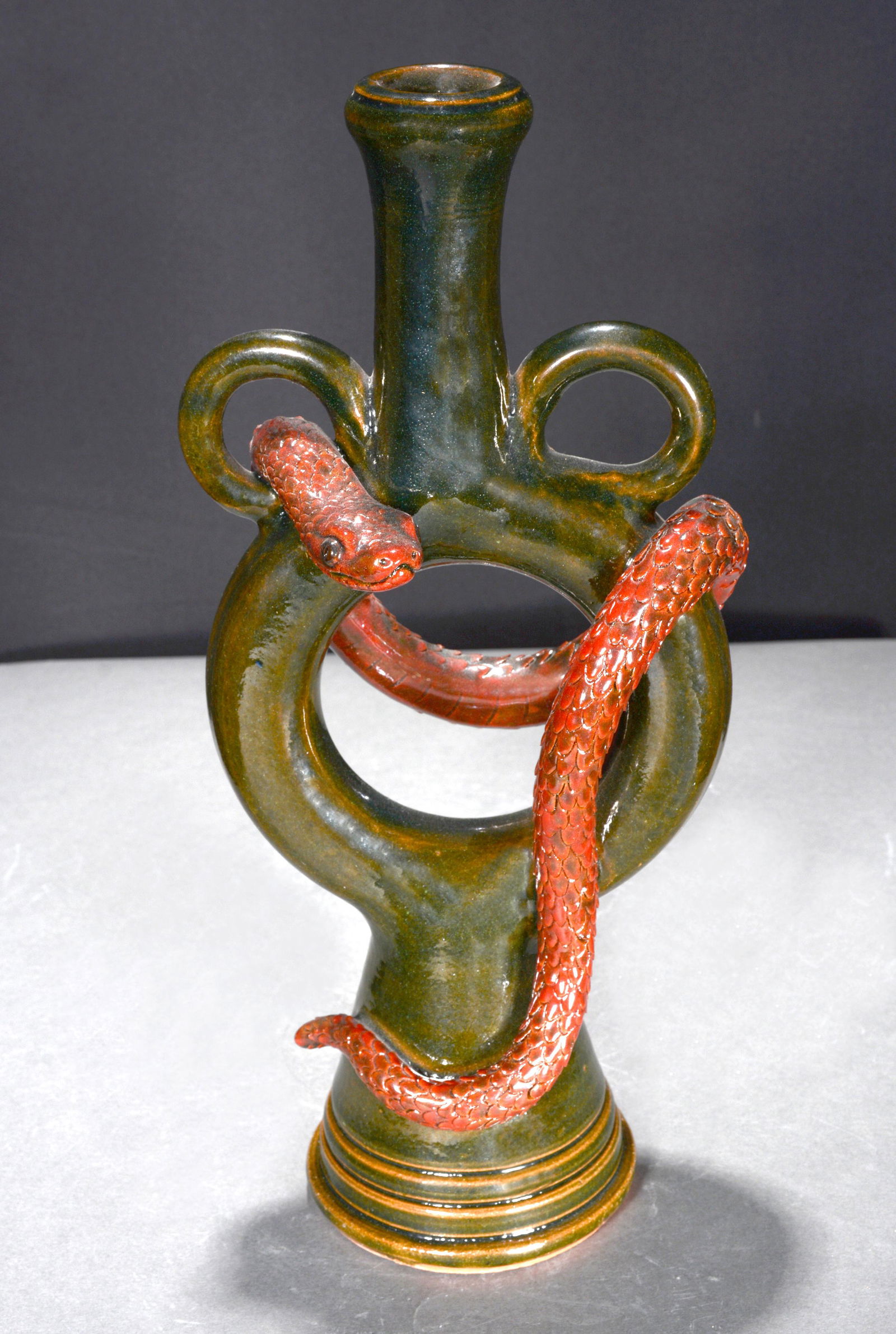 Dwayne Crocker. Ring Jug With Snake. (1 of 3)
