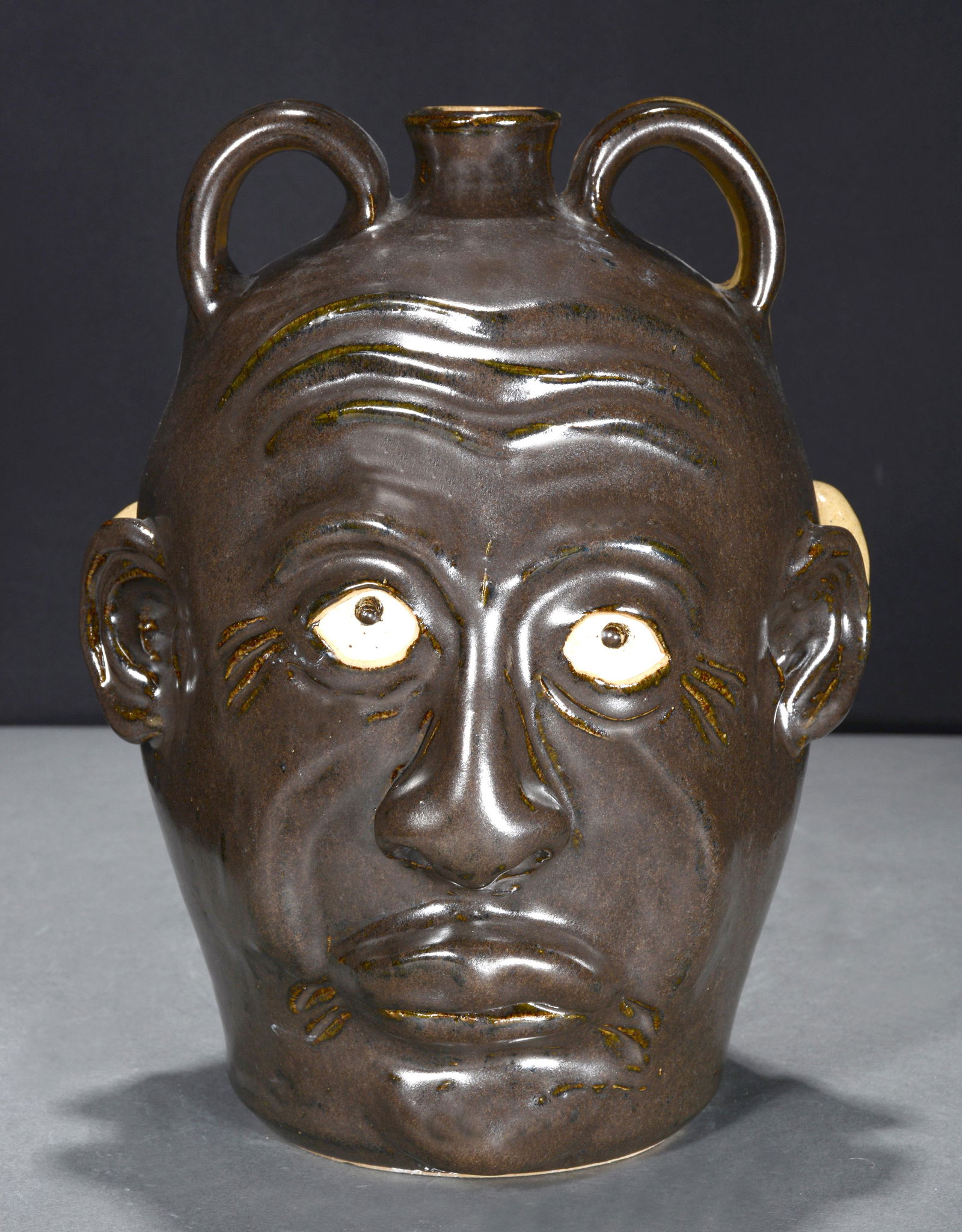 J.R. Cooper. Ebony & Ivory Double Face Jug. (1 of 5)