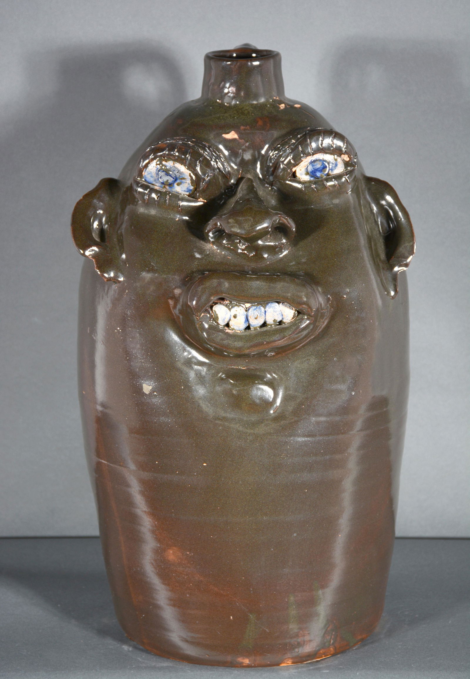 Jerry Brown. Rare Six Gallon Face Jug. (1 of 3)