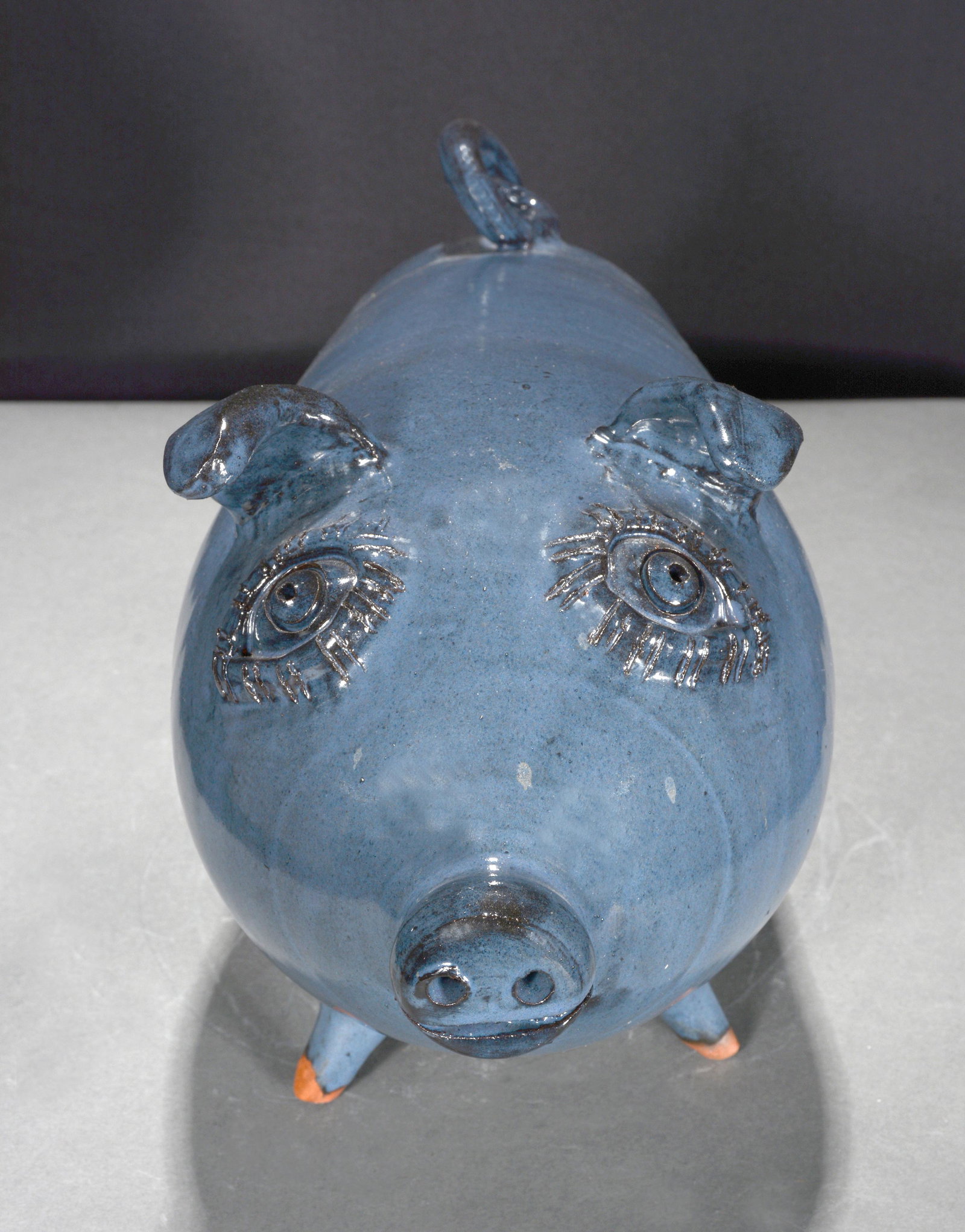 Bobby Ferguson. Blue Hog.: Bobby Ferguson. Blue Hog. 2005. Signed and dated. Mint condition. 9"h x 13" long. Est. $100-200. Ship: $55