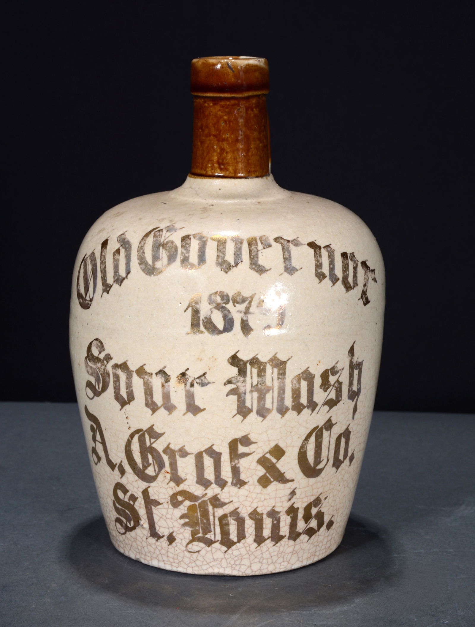 A. Croft & Co. Old Governor Sour Mash Jug. (1 of 3)