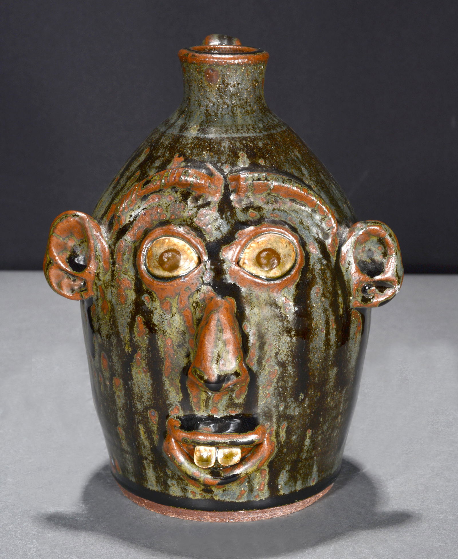 Warren Welch. Medium Size Face Jug. (1 of 3)