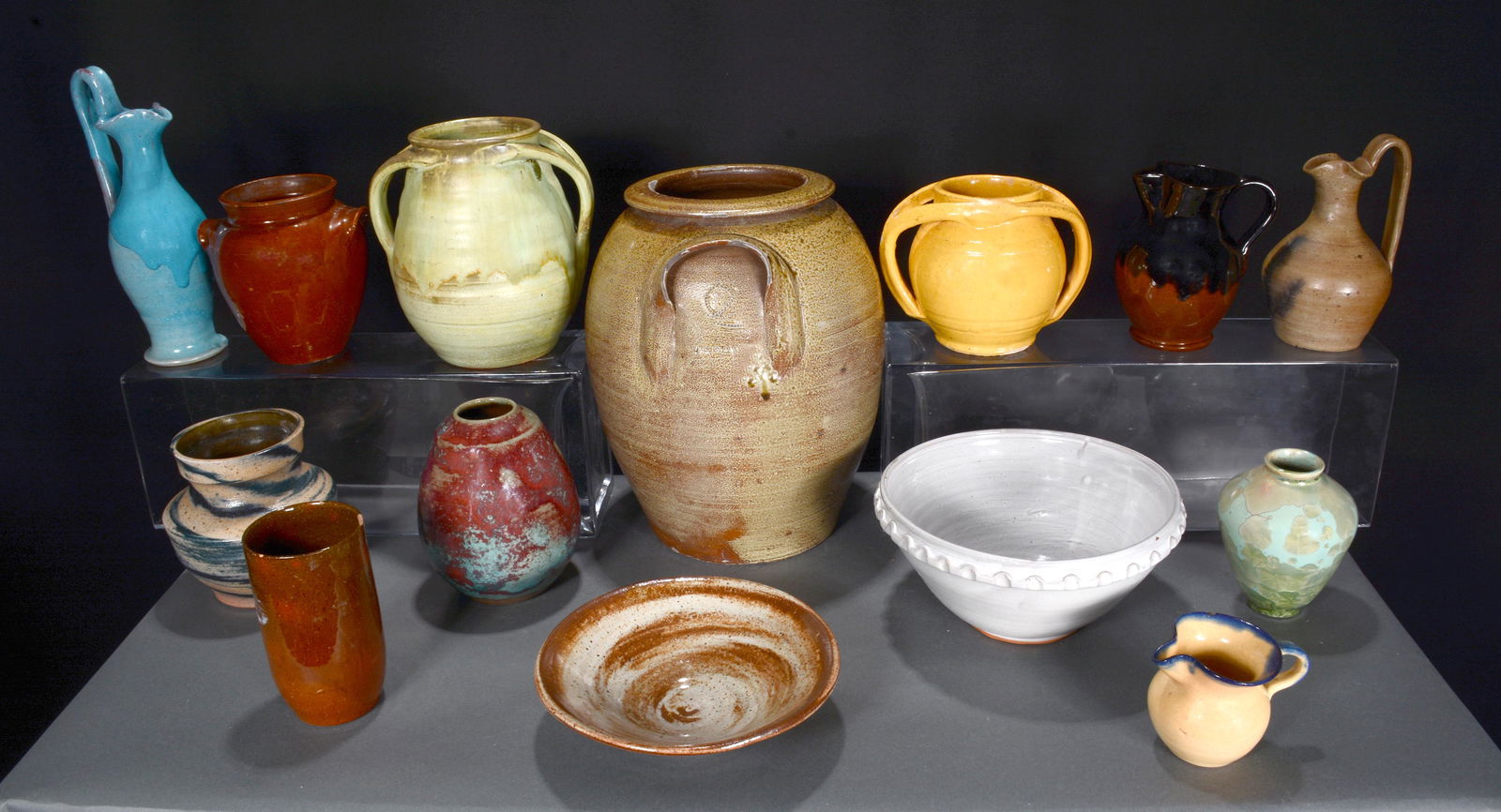 Craven, Cole, Ben Owen. 14 Pieces of NC Pottery. (1 of 10)