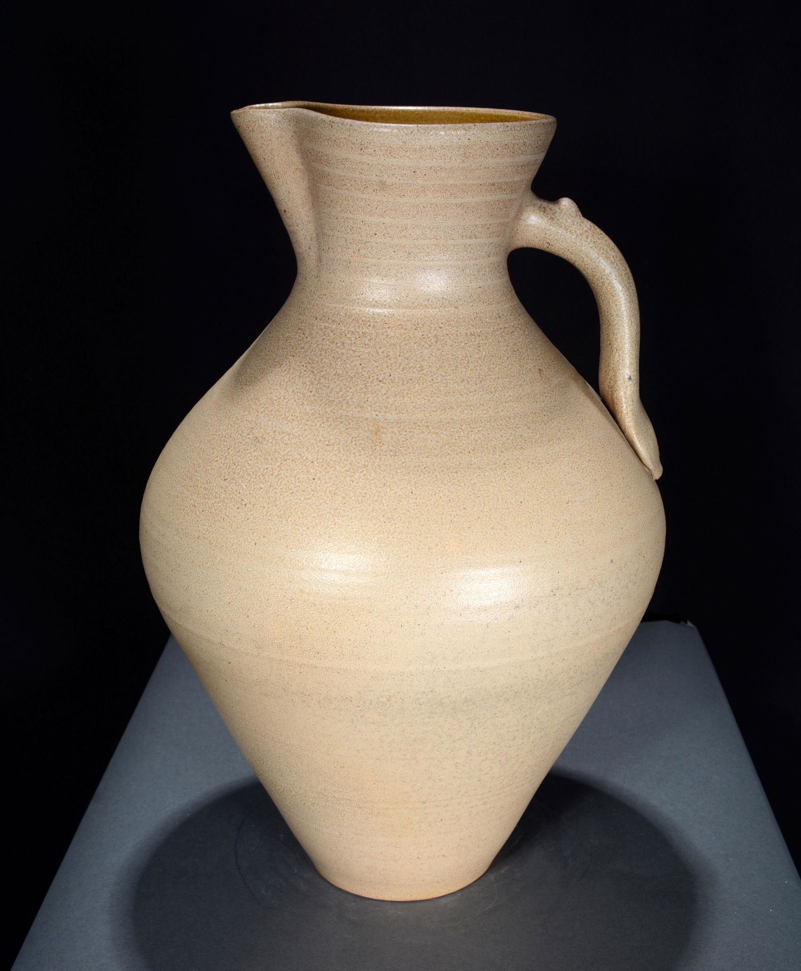 David Stuemphle. Salt-Glazed Large Floor Pitcher. (1 of 4)