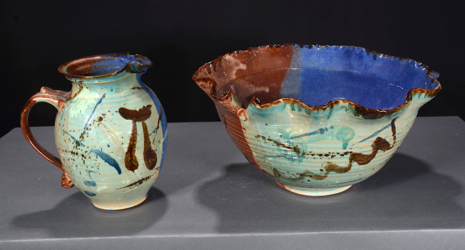 R. Mangum. Wash Basin With Water Pitcher. (1 of 5)