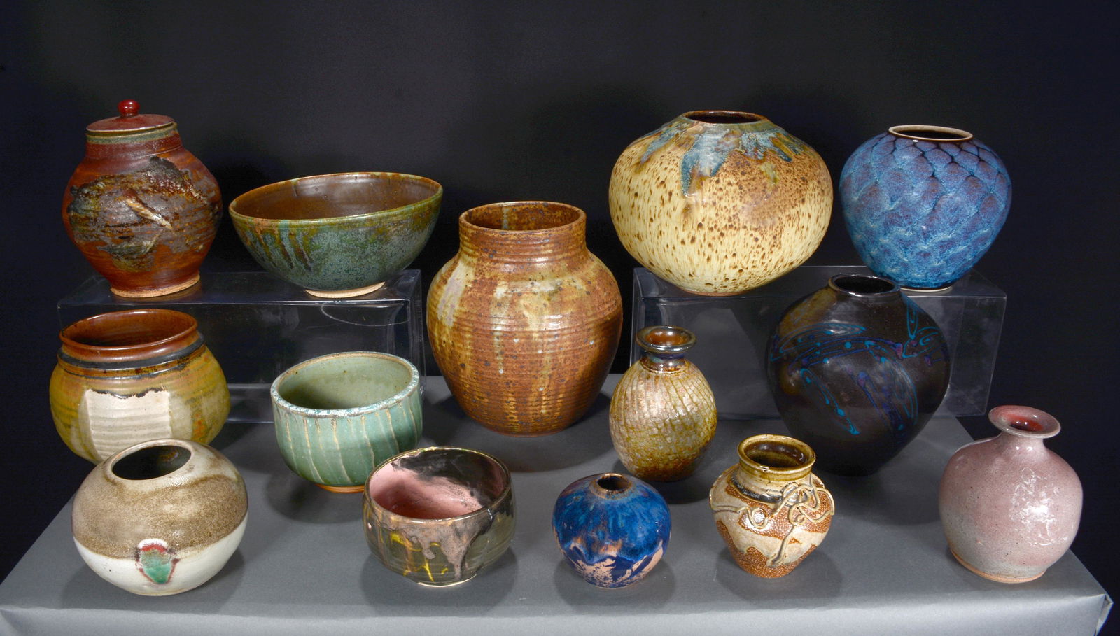 14 Studio Art Pottery Pieces. (1 of 3)