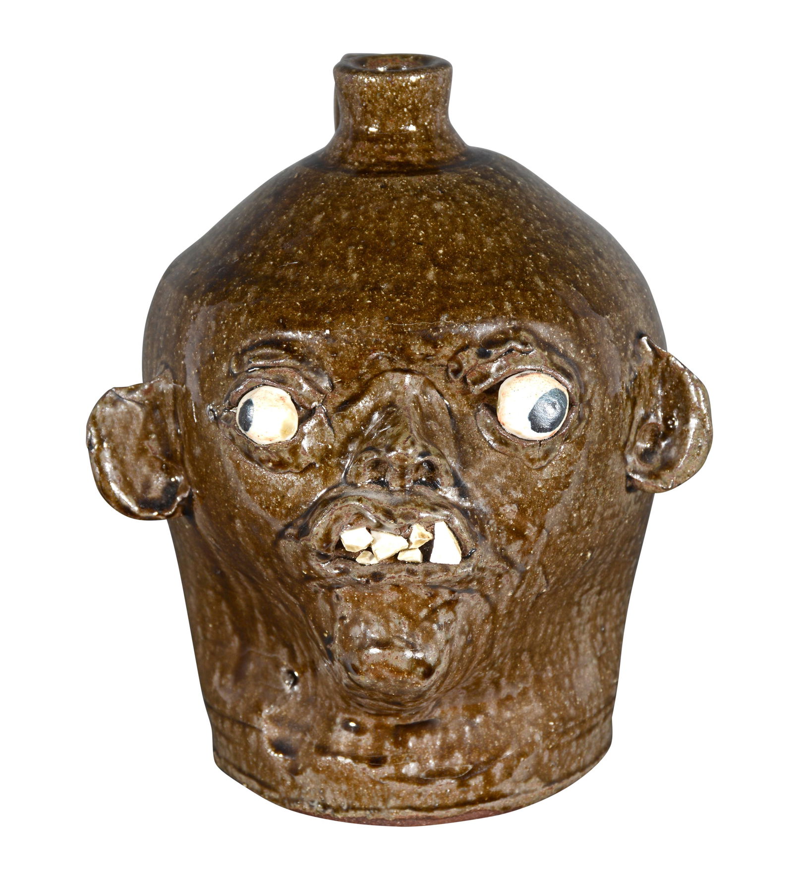 Chester Hewell. Face Jug With Faraway Eyes. (1 of 6)