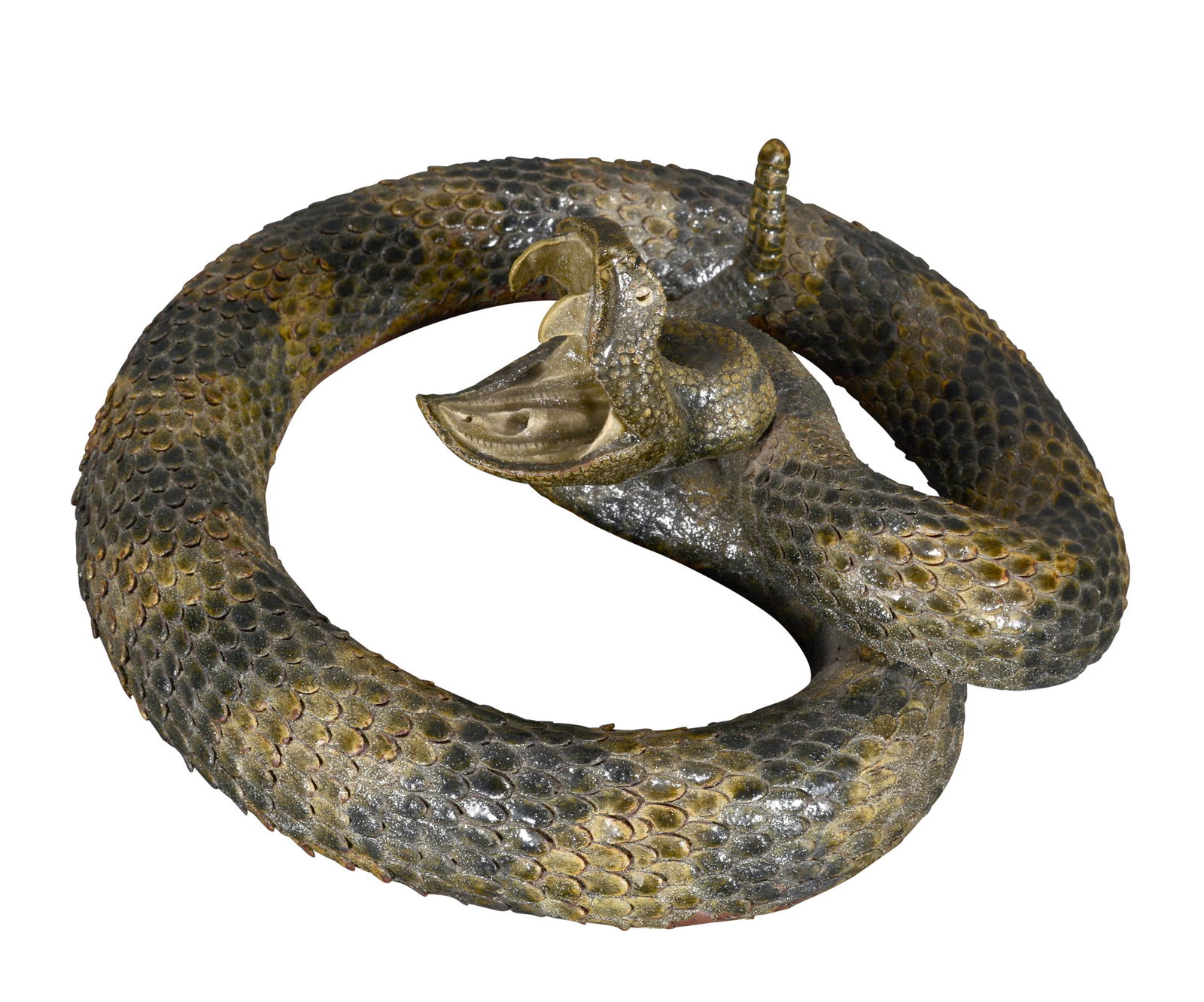 Michael & Melvin Crocker. Open Mouth Coiled Rattlesnake. (1 of 7)