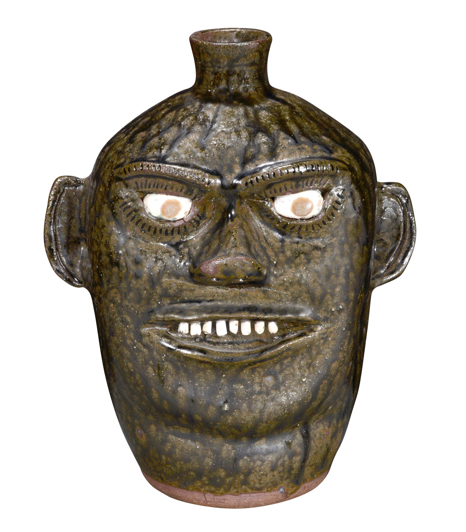 A.G. Meaders. Beautiful Large Signed & Dated Face Jug. (1 of 5)