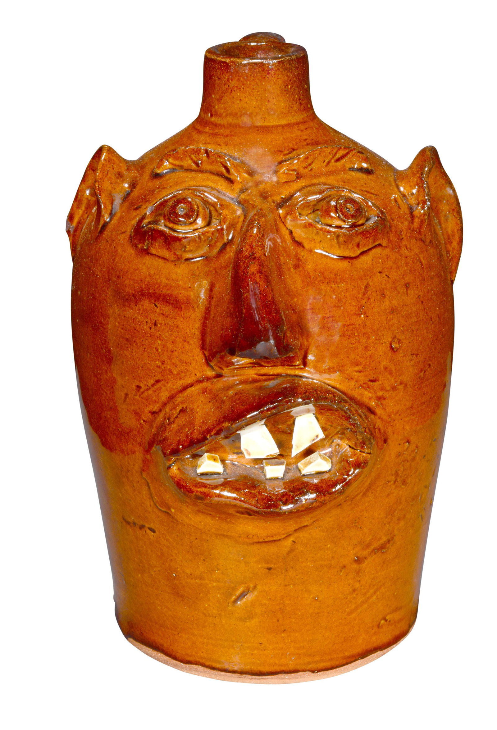 Brown Pottery. Early Face Jug. (1 of 6)