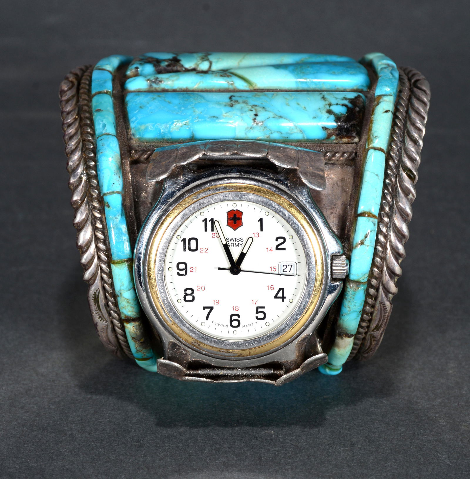 Stover Paul. Vintage Navajo Turquoise Watch. (1 of 11)