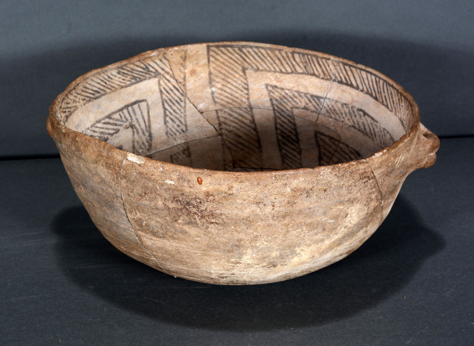 Anasazi Pottery. Two Geometric Coiled Snakes Bowl. (1 of 9)