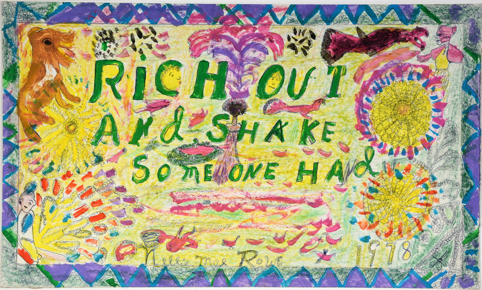 Nellie Mae Rowe. Rich Out & Shake Someone Hand (sic). (1 of 6)