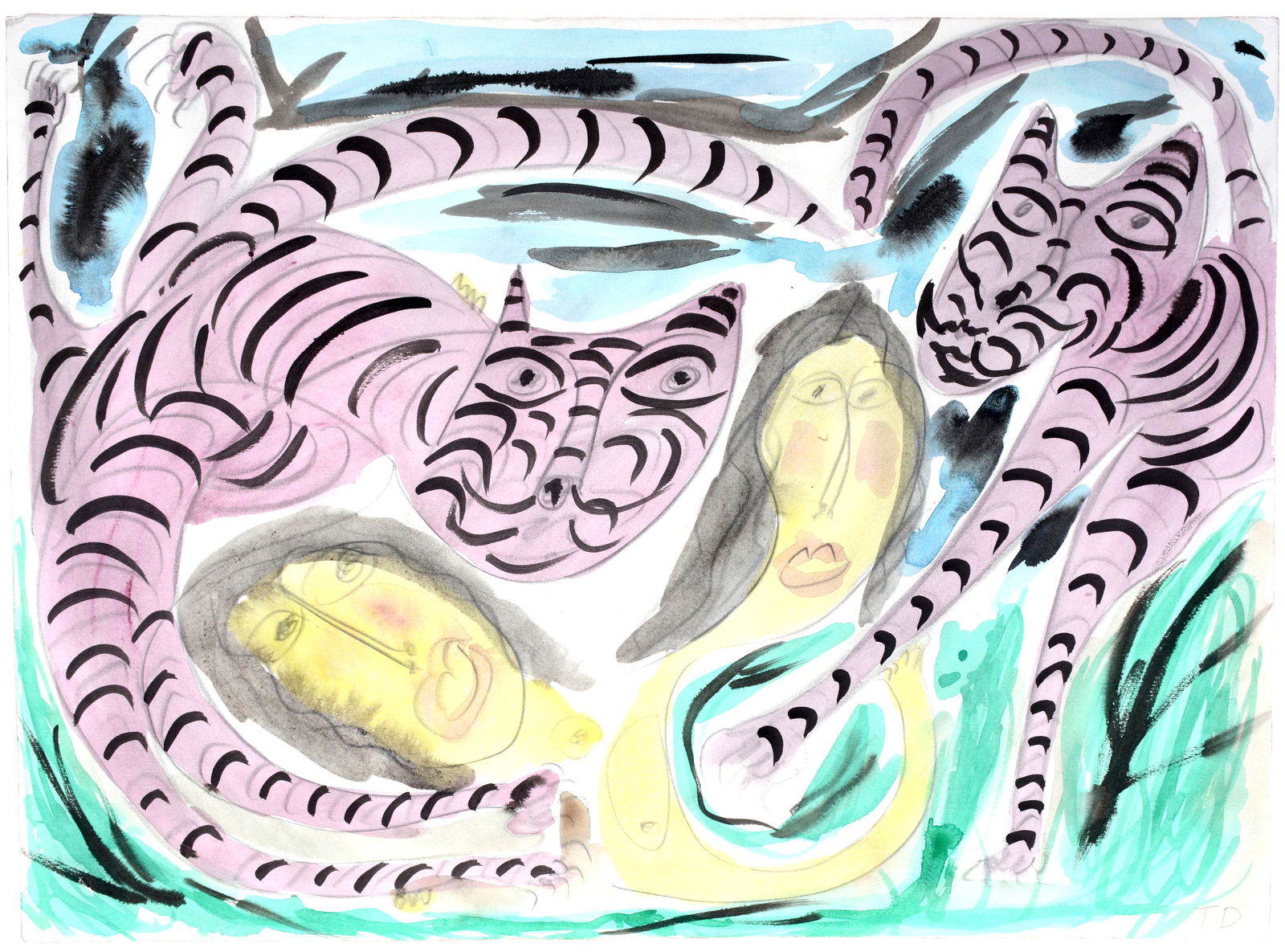 Thornton Dial. Tigers Will Stand By Their Ladies, Lady Will Stand By their Tiger. (1 of 9)