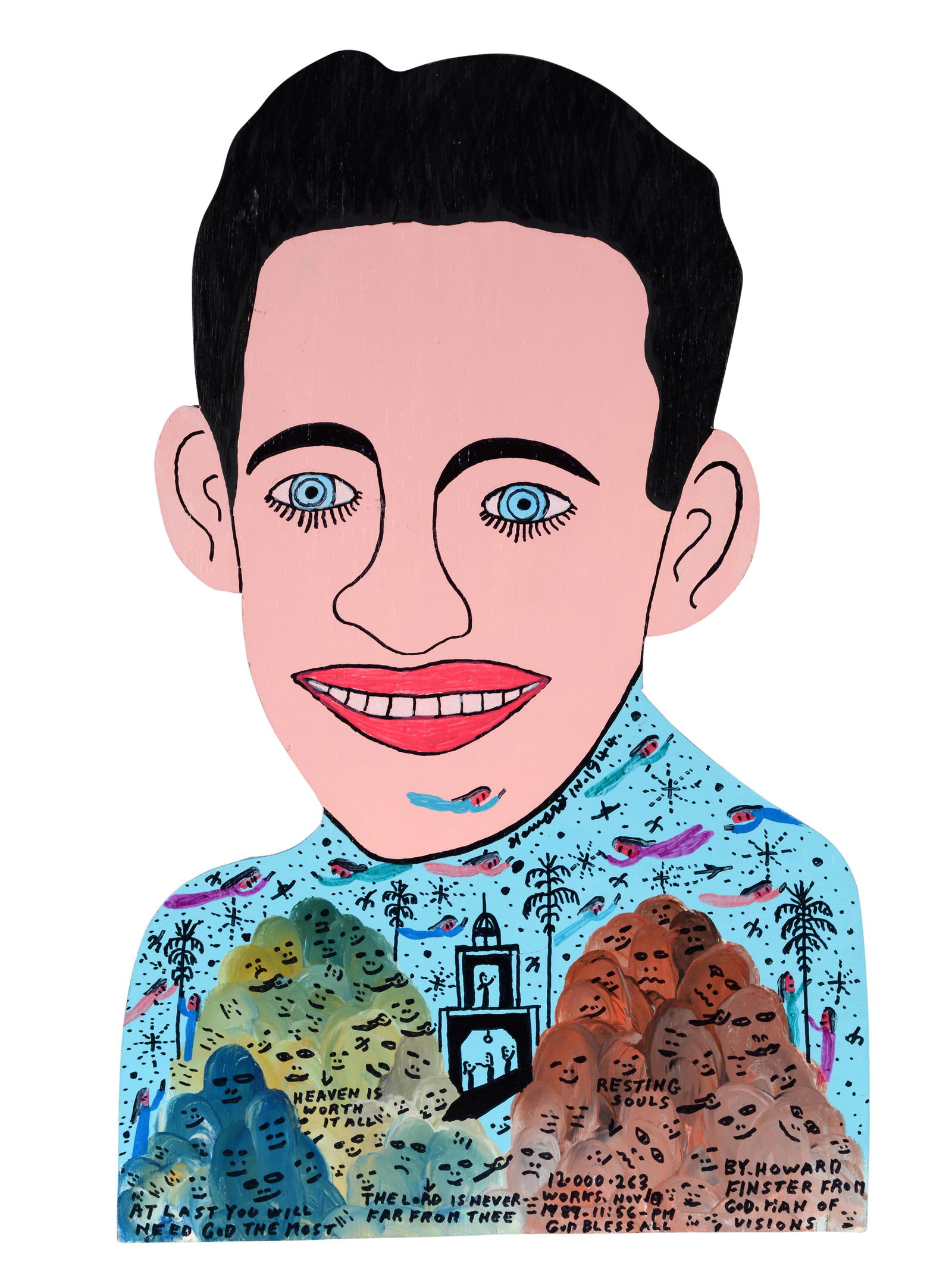 Howard Finster. Self-Portrait Cut-Out. (1 of 6)