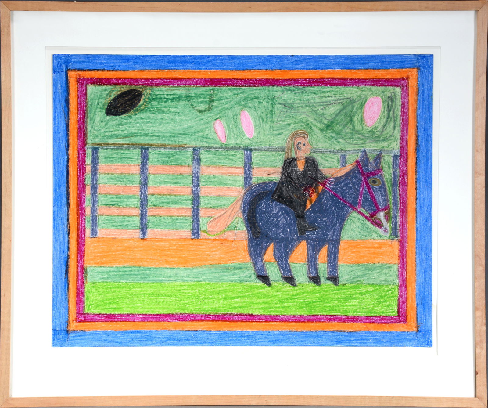 Eddie Arning. Man Riding Horse. (1 of 6)