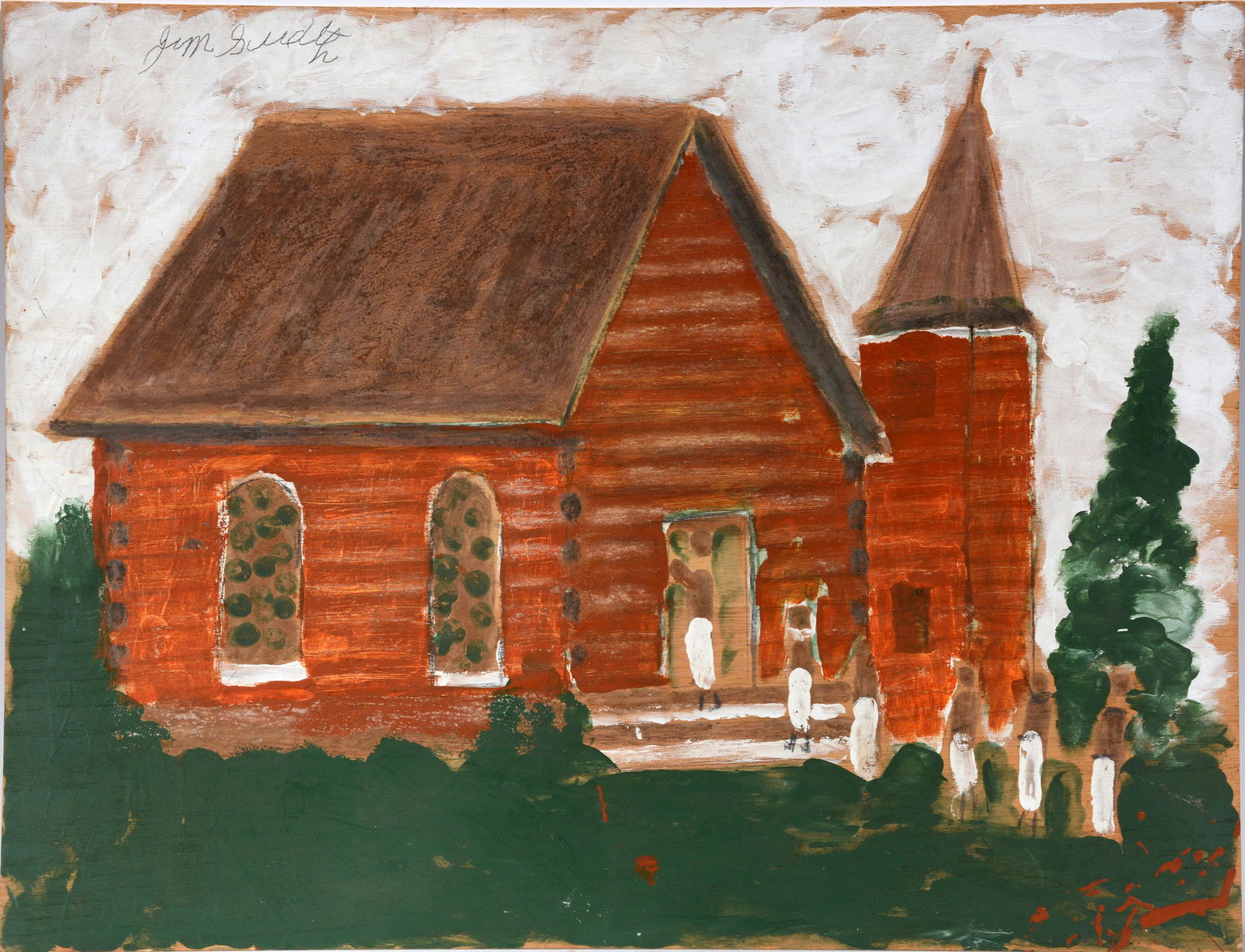 Jimmy Lee Sudduth. Log Cabin Church. (1 of 3)