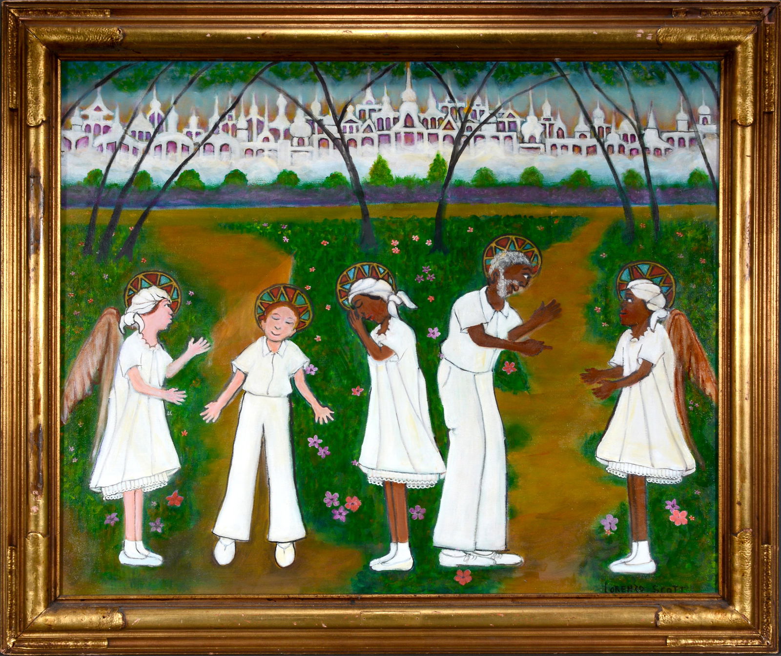 Lorenzo Scott. Heaven: Angels Welcome Newcomers To Heaven & Holy City. (1 of 8)