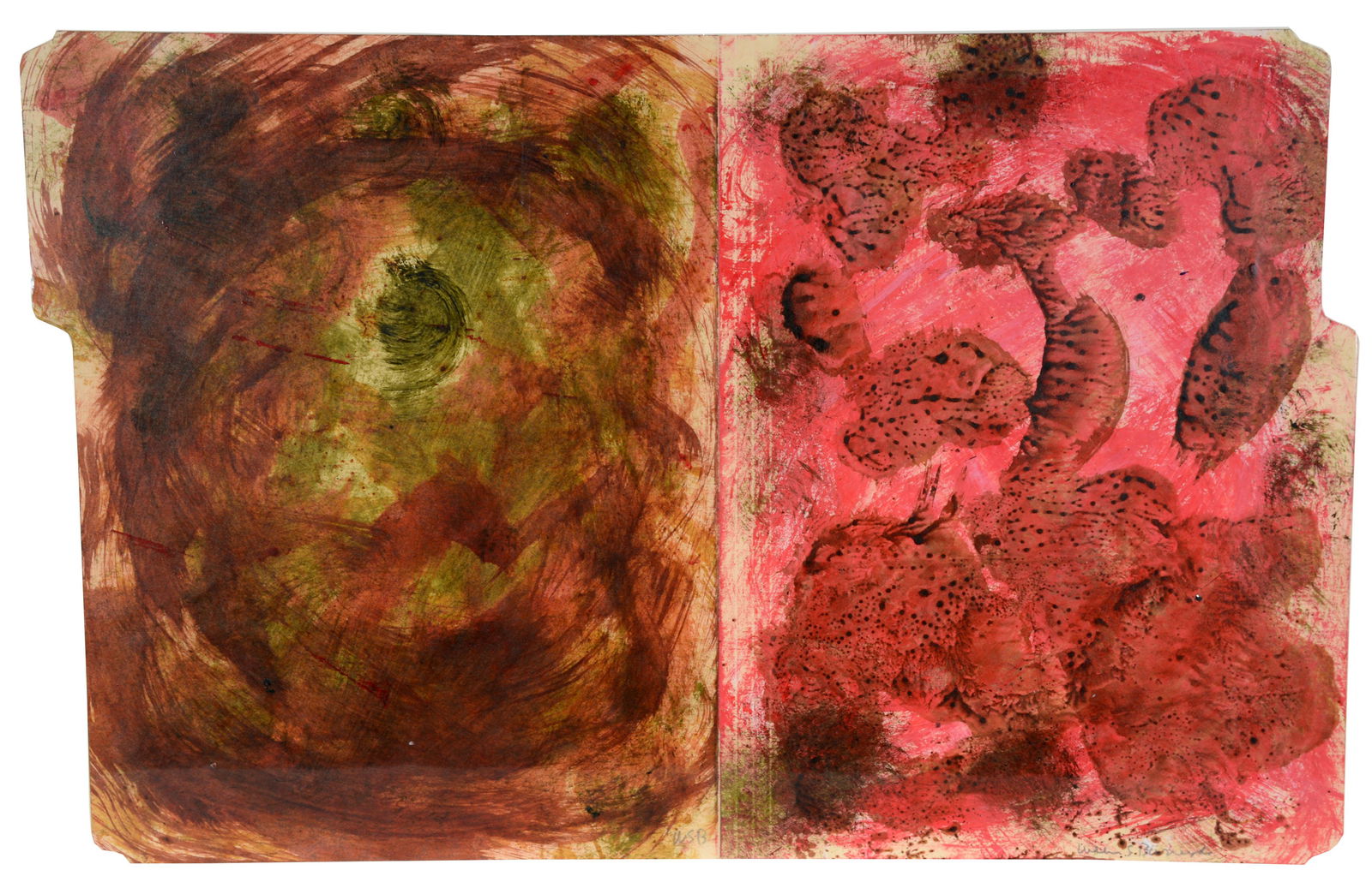 William S. Burroughs. Green, Brown & Red Abstract. (1 of 4)