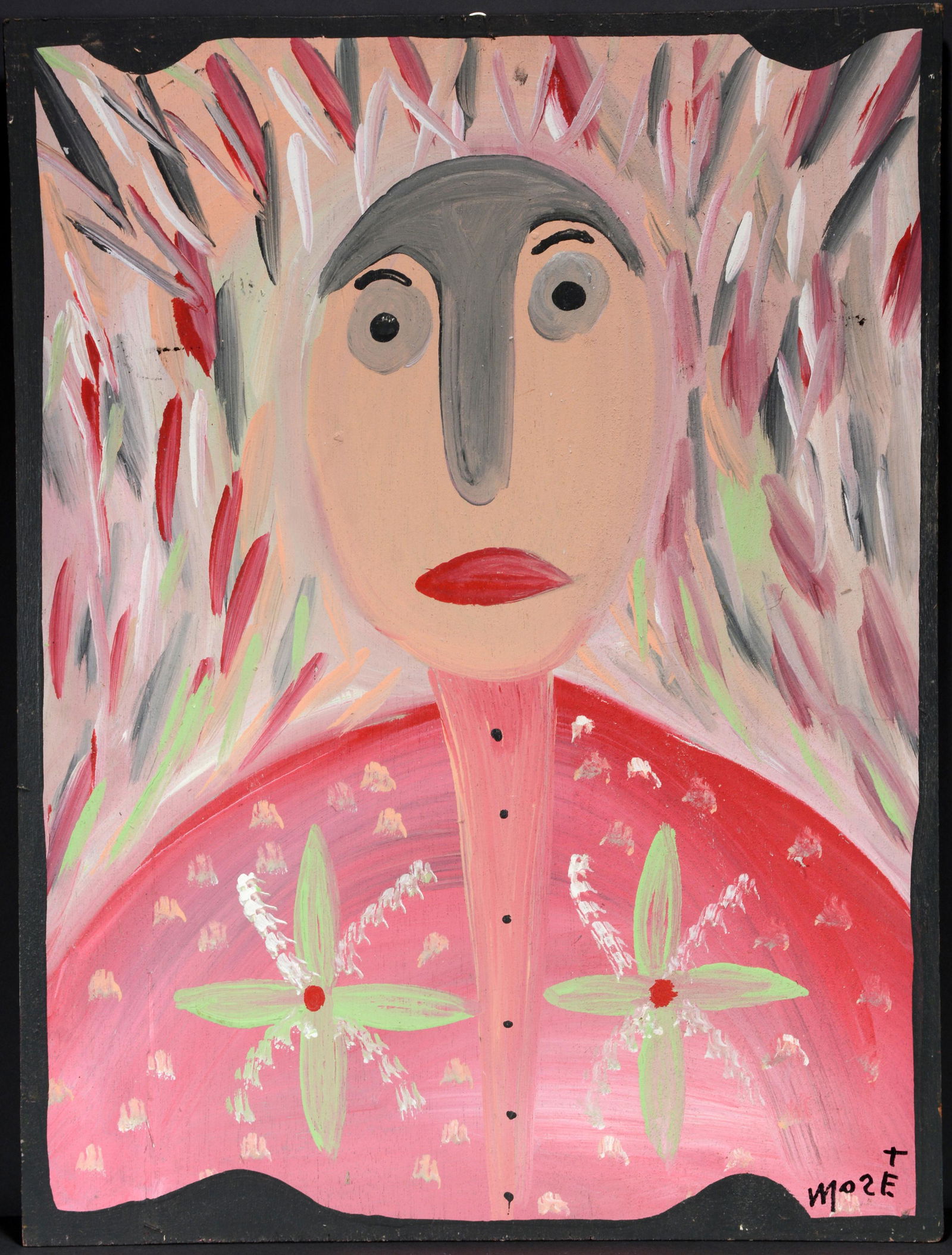 Mose Tolliver. Portrait With Flower Shirt. (1 of 4)