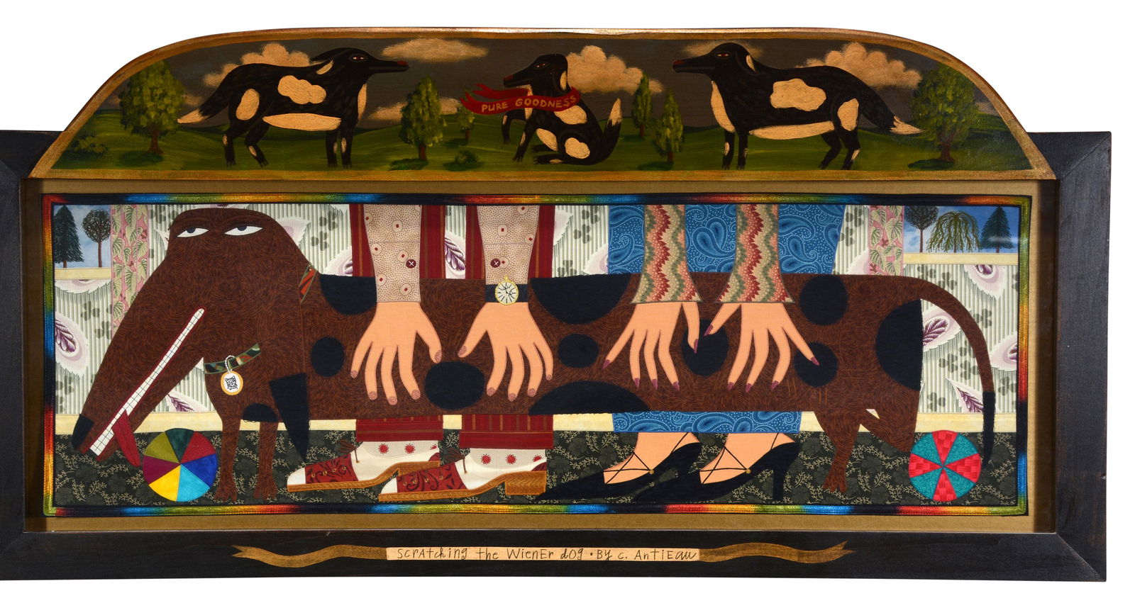 Chris Roberts Antieau. Scratching The Wiener Dog. (1 of 8)