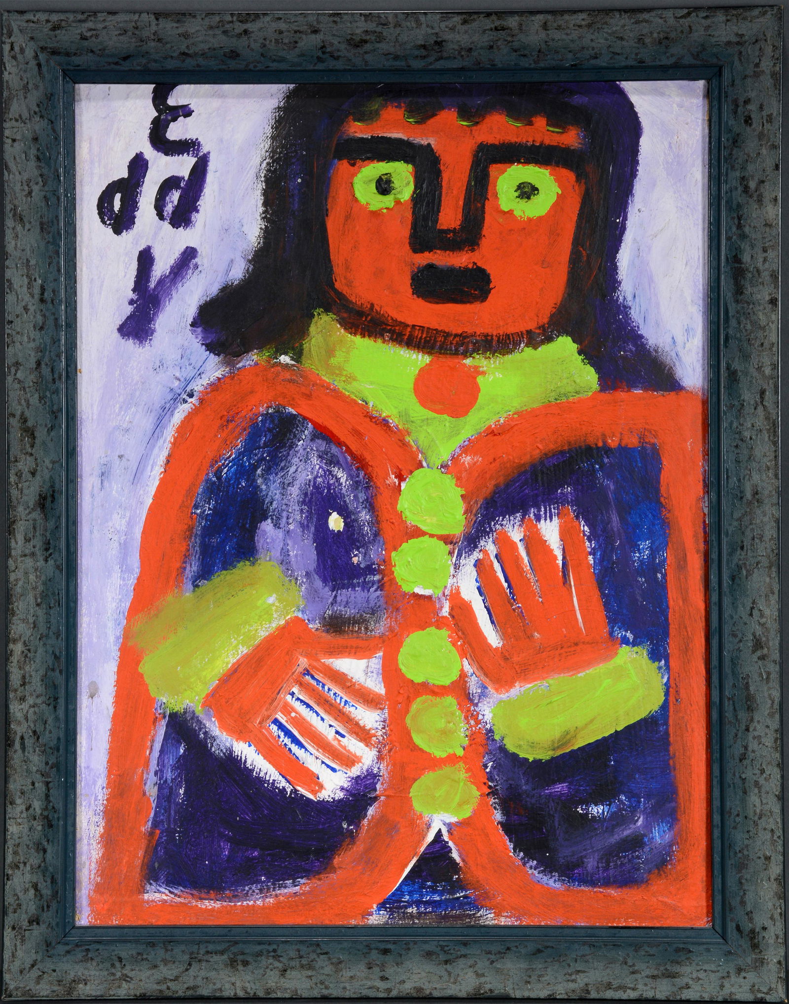 Eddy Mumma. Dbl-Sided Portraits in Purple, Red & Black. (1 of 4)