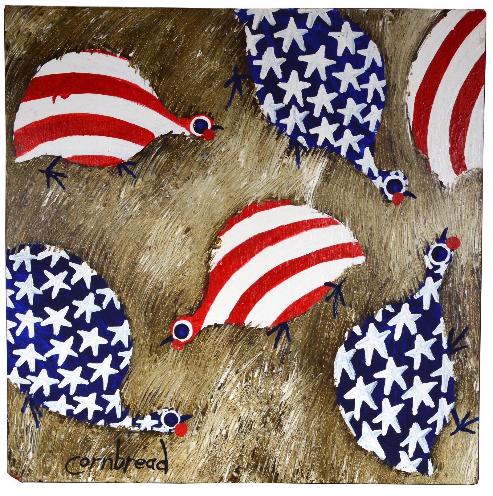 John 'Cornbread' Anderson. Patriotic Guinea Hens. (1 of 5)