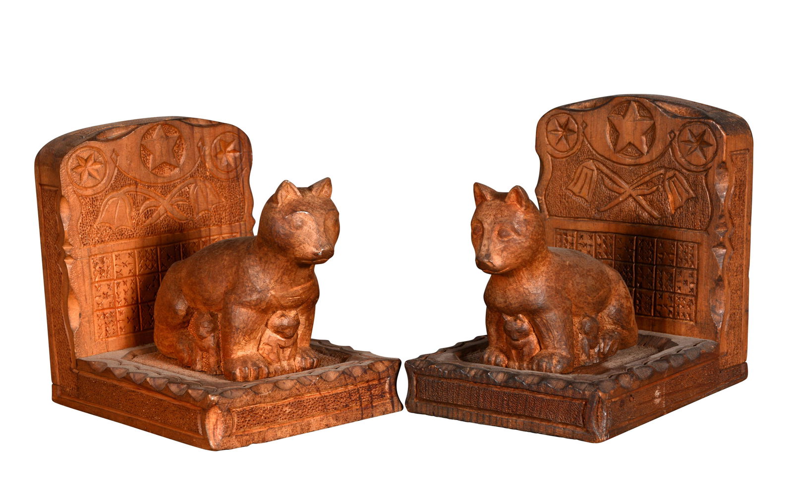 Mother Cat and Kitten All American Bookends. (1 of 10)