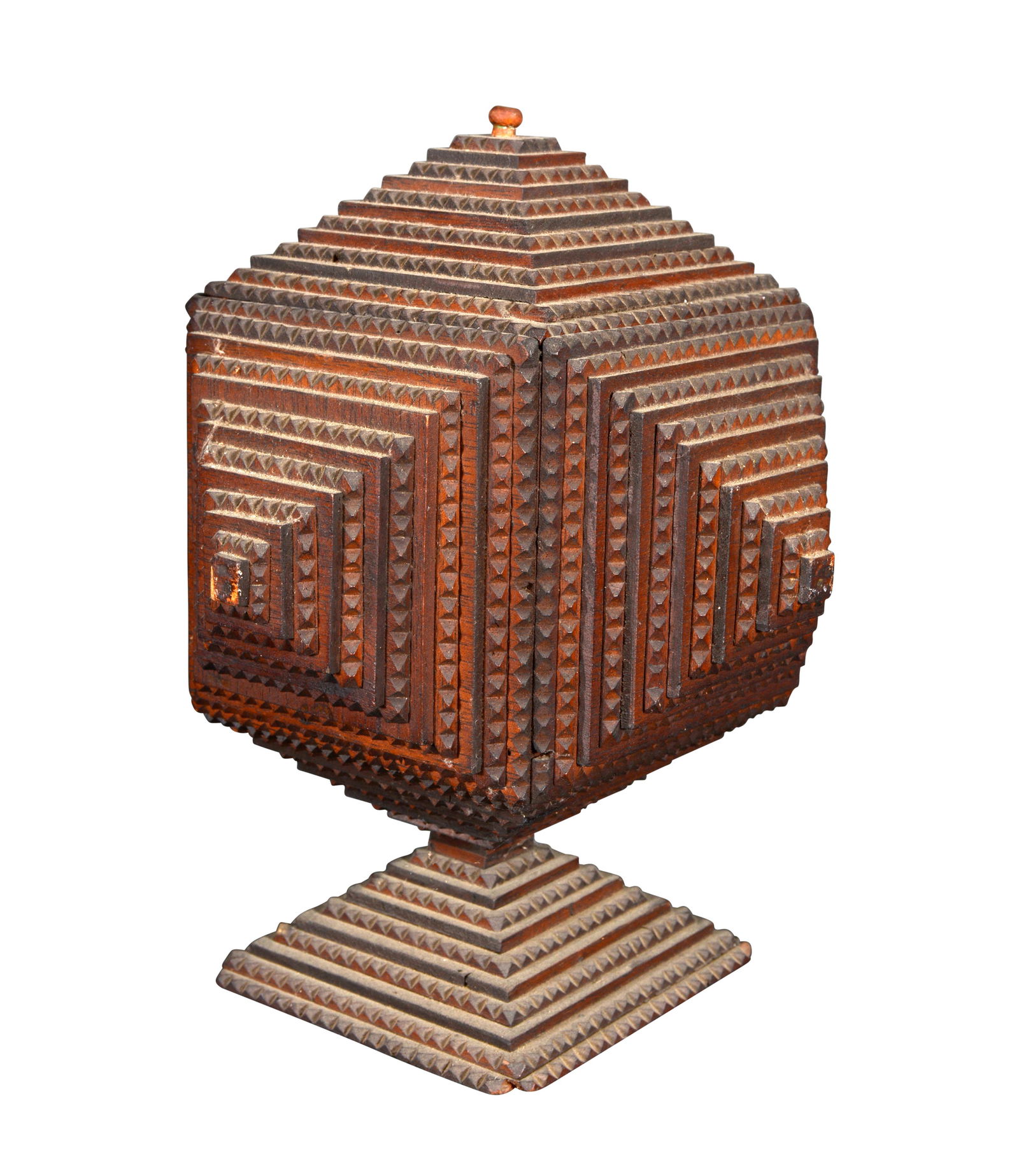 Anonymous Pyramid Tramp Art Box. (1 of 7)