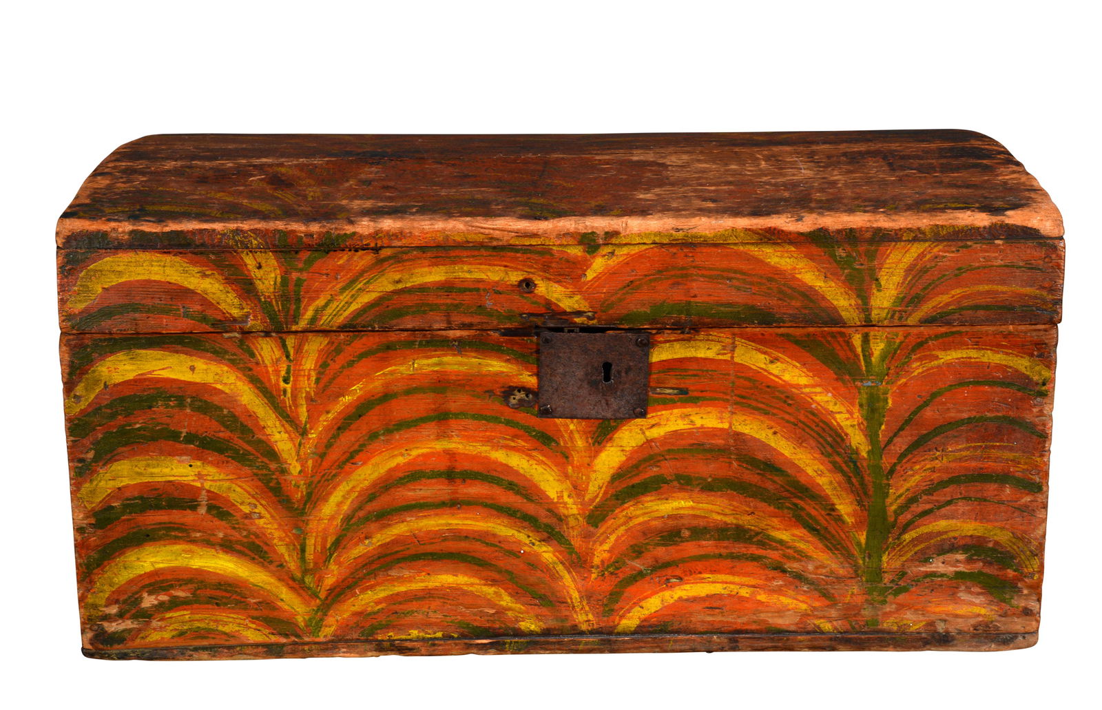 Pennsylvania Style Painted Box With Barrel Top. (1 of 11)