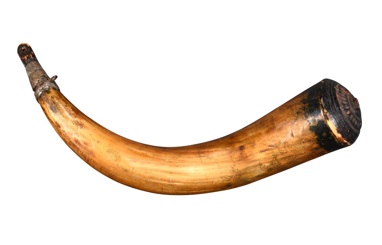 Native American Decorated Powder Horn. (1 of 8)