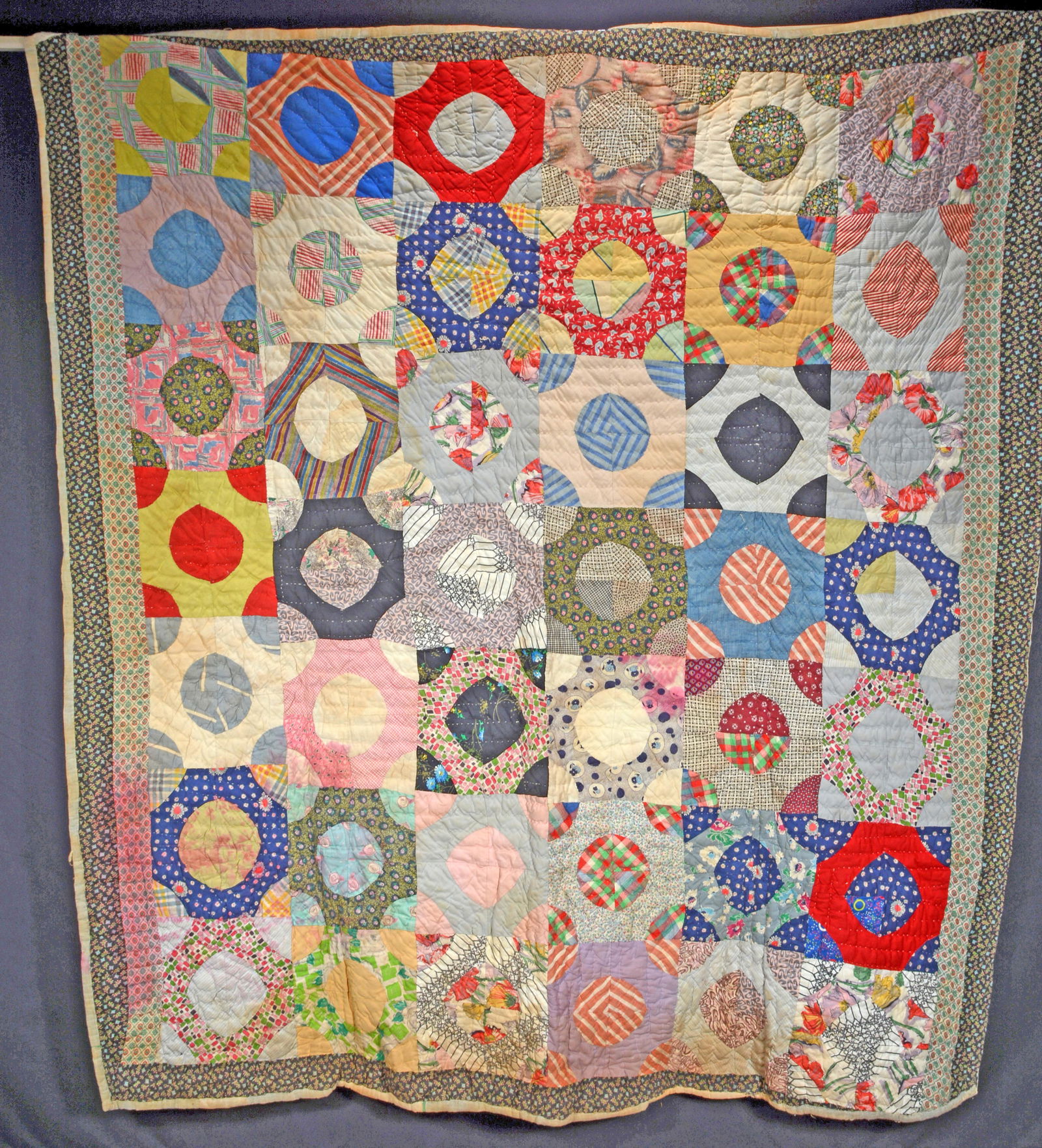 Mrs. Clephus Henderson (Attributed). Lollipop Quilt. (1 of 3)