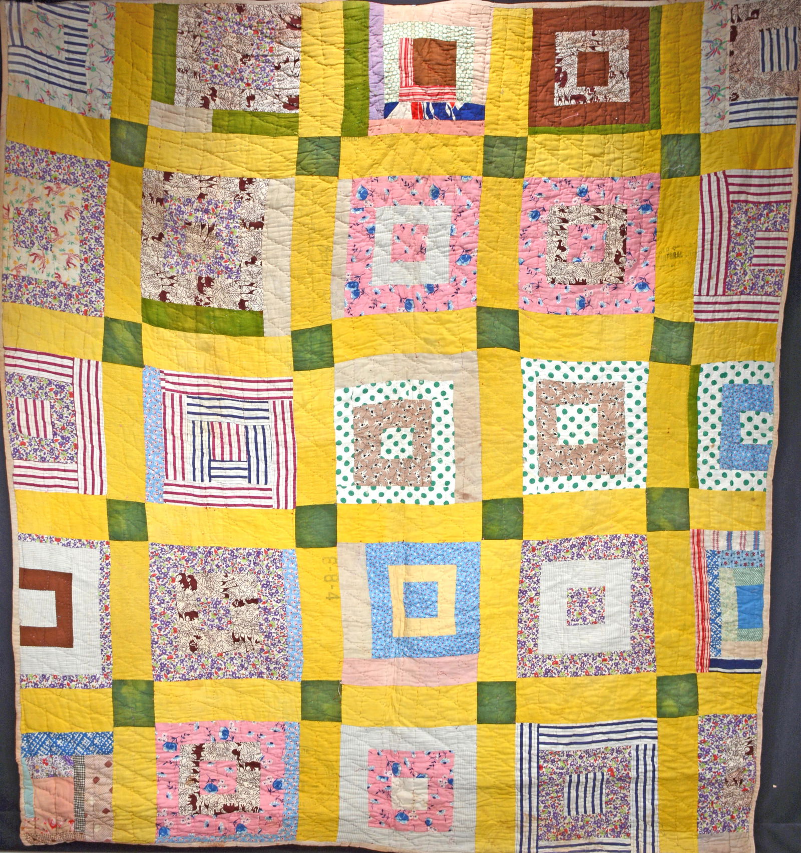 Mrs. Saunders Jenigan. African American Squares Quilt. (1 of 5)