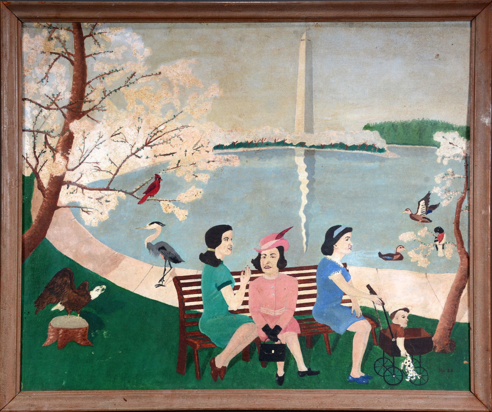 B.O. Lady Bird Johnson With Daughters At Reflection Pond win Washington, D.C. (1 of 7)