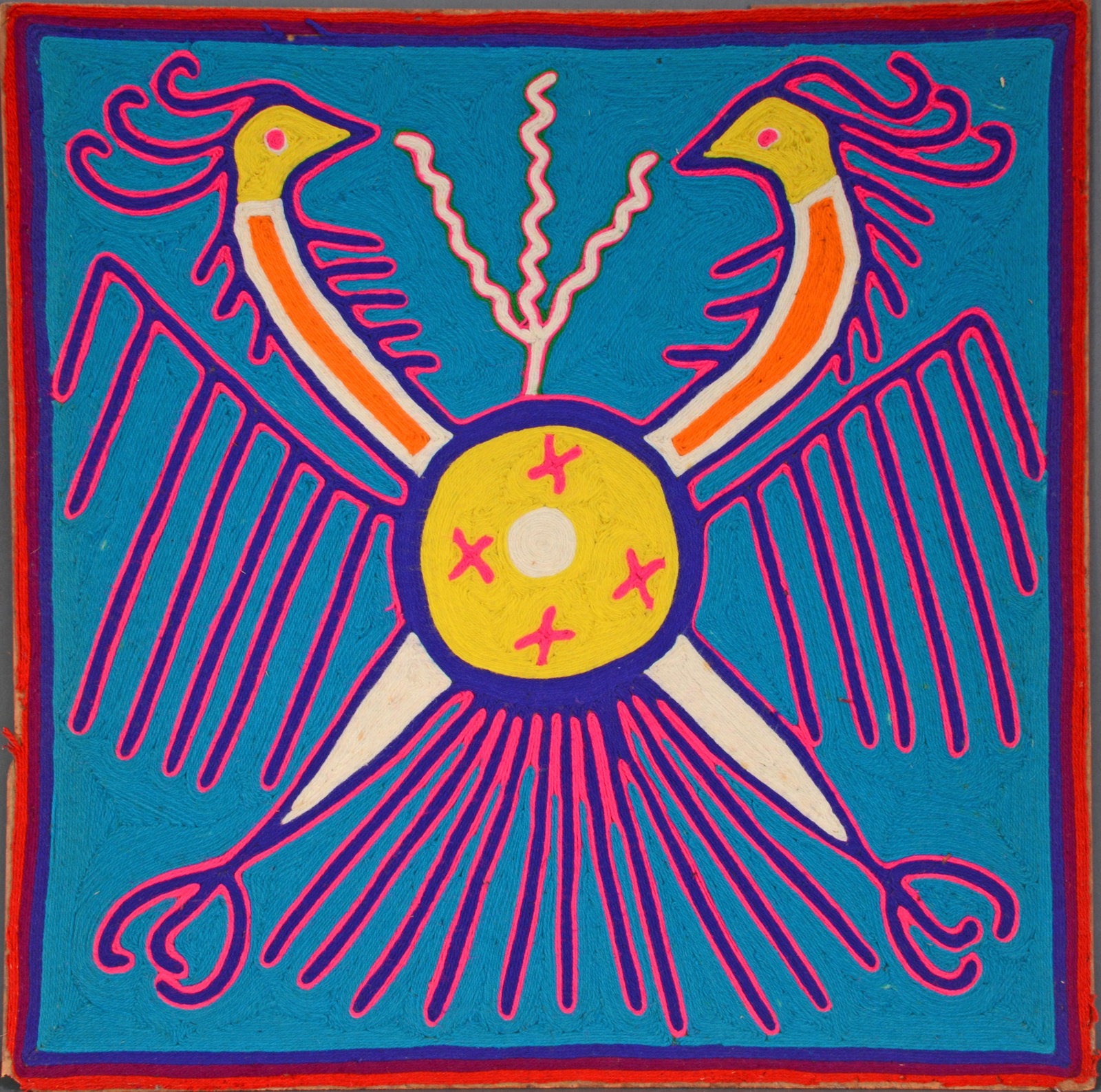 Cipriano Rios Medina. Phoenix: Cipriano Rios Medina. Phoenix Signed. Yard and beeswax on board. Minor wear, otherwise great condition. 23.5" x 23.5". Est. $200-300. Ship: $55