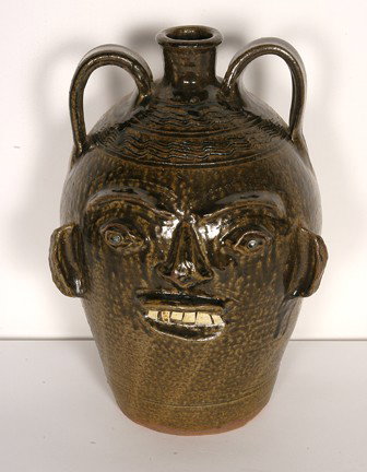 Charles Lisk Tobacco-Spit Face Jug.